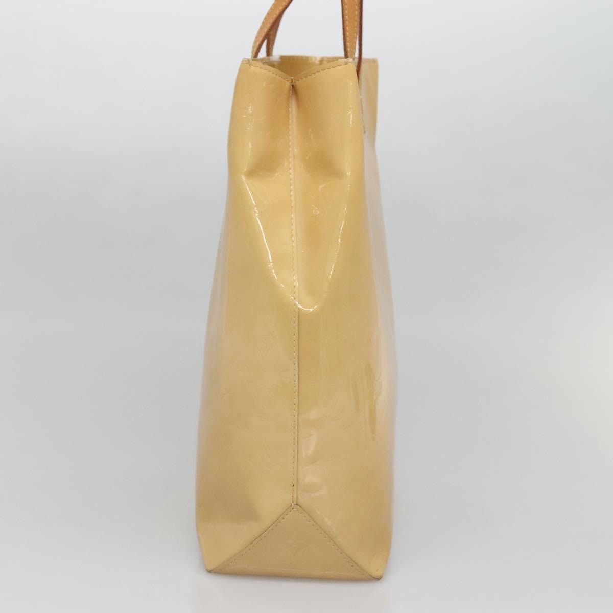 Louis Vuitton LOUIS VUITTON Monogram Vernis Reade MM Hand Bag Beige M91141 Size ONE SIZE - 3 Thumbnail