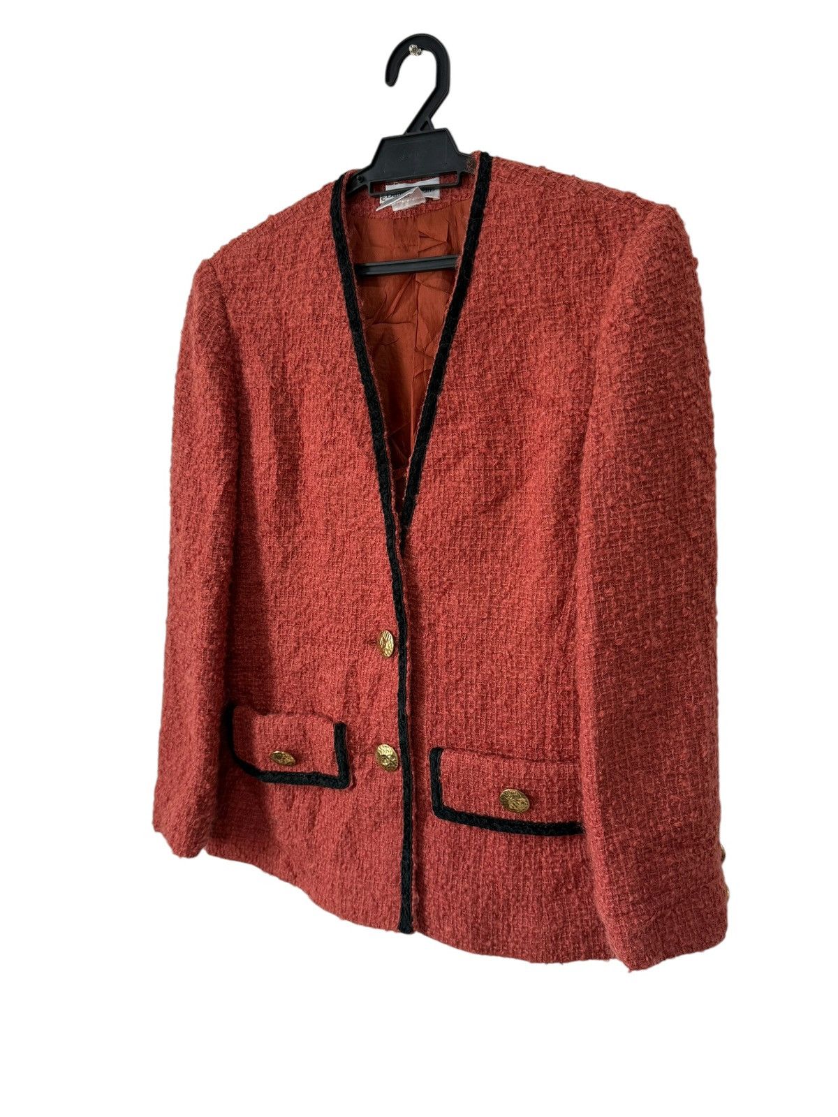 DEFEND PARIS PARIS STYLE TWEED JACKET DESIGN DENIS MARCIANO GOLD BUTTON Size M / US 6-8 / IT 42-44 - 4 Thumbnail