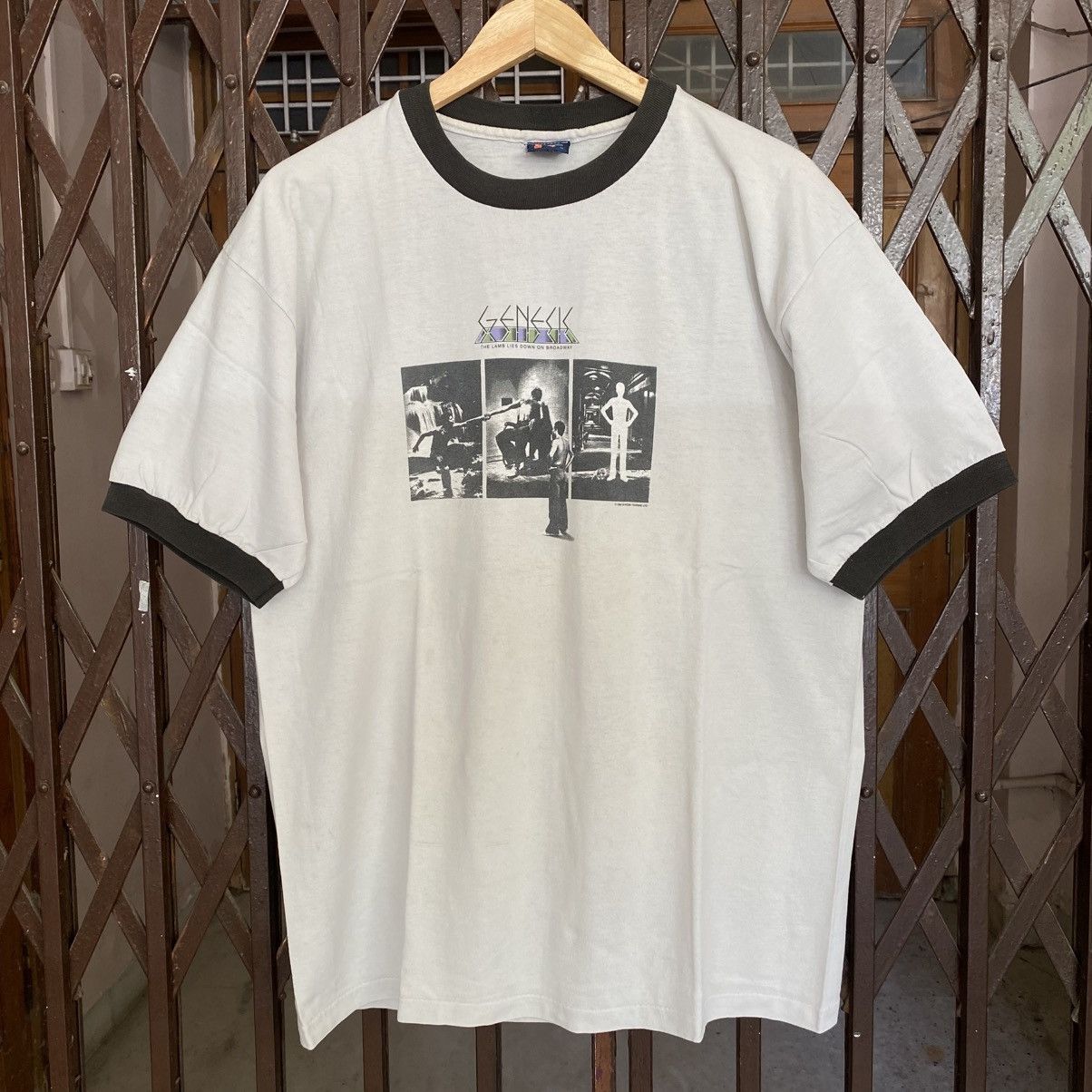 Band Tees Vintage Genesis "Turn It On Again" ringer T-shirt Size US XL / EU 56 / 4 - 1 Thumbnail