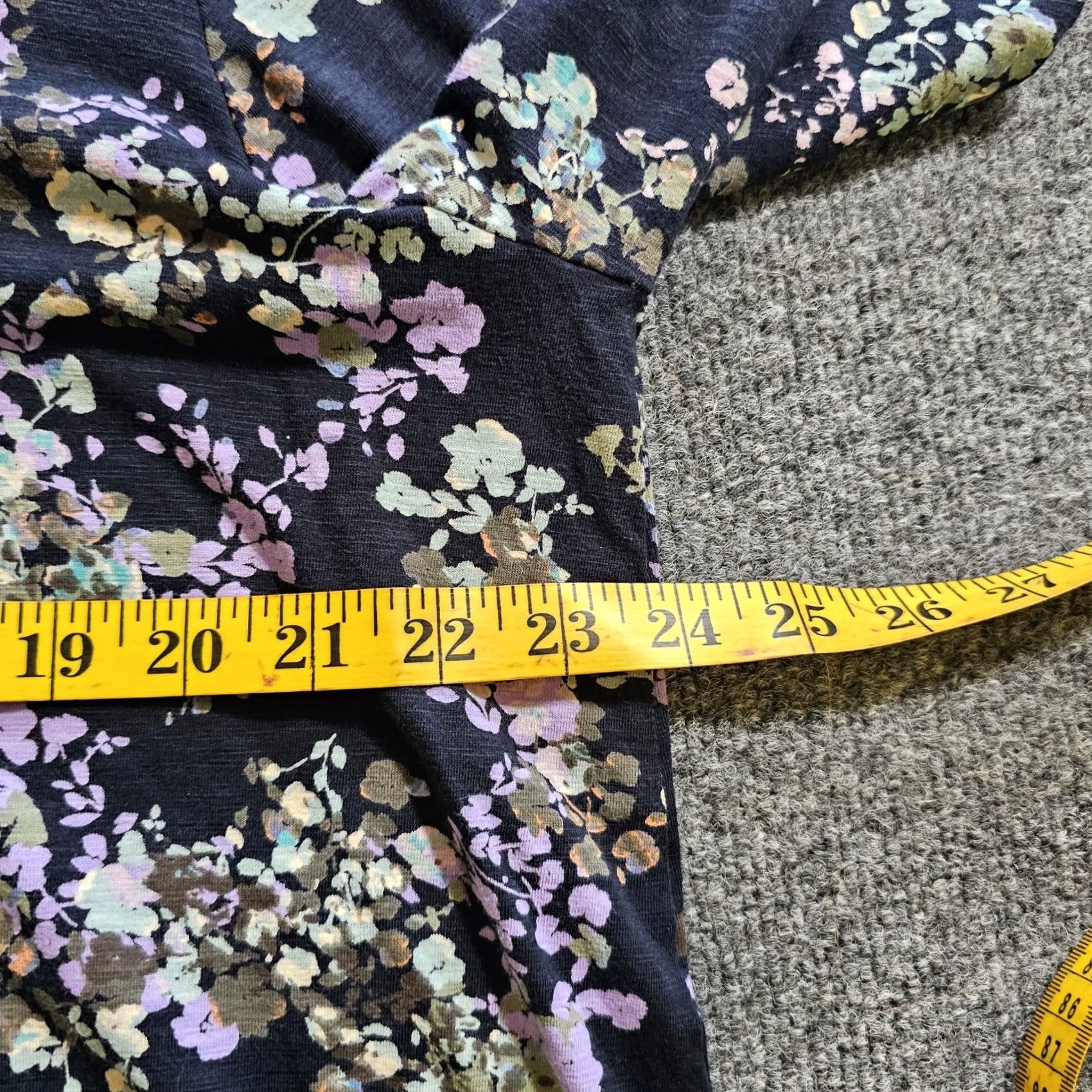 J. Jill J Jill Top Shirt Womens XL Black Purple Floral Long Sleeve Button Career Casual Shirt XL Black Purple Floral Long Sleeve Button Career Casual Womens Size XL / US 12-14 / IT 48-50 - 5 Thumbnail