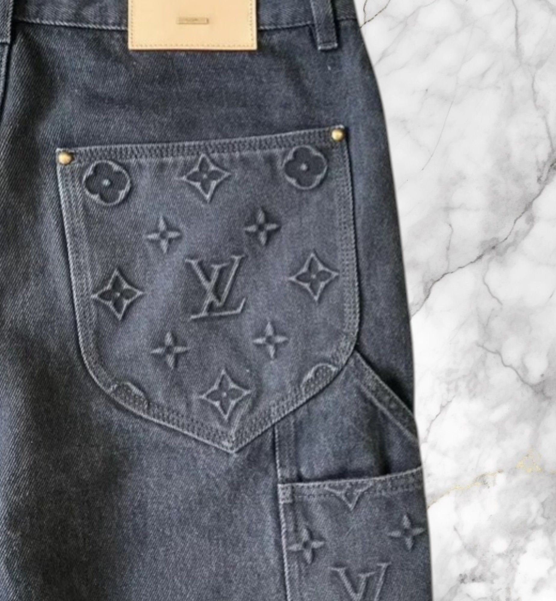 Louis Vuitton Louis Vuitton Monogram LV Carpenter Denim Jeans Size US 32 / EU 48 - 6 Thumbnail