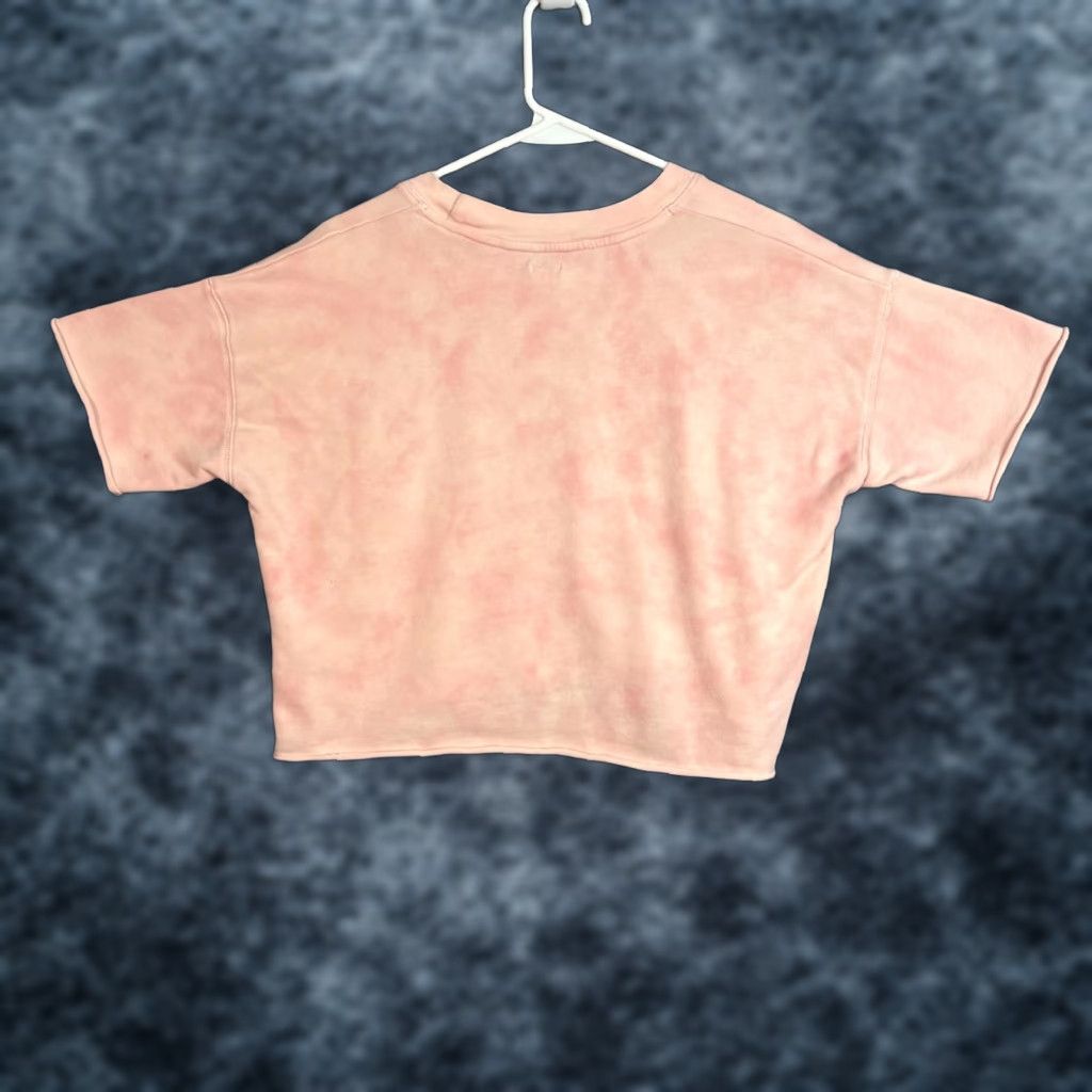 Vintage Aerie Womens Size Small Pink Tie-Dye Short Sleeve Crop Top Shirt Girls Size S / US 4 / IT 40 - 1 Thumbnail