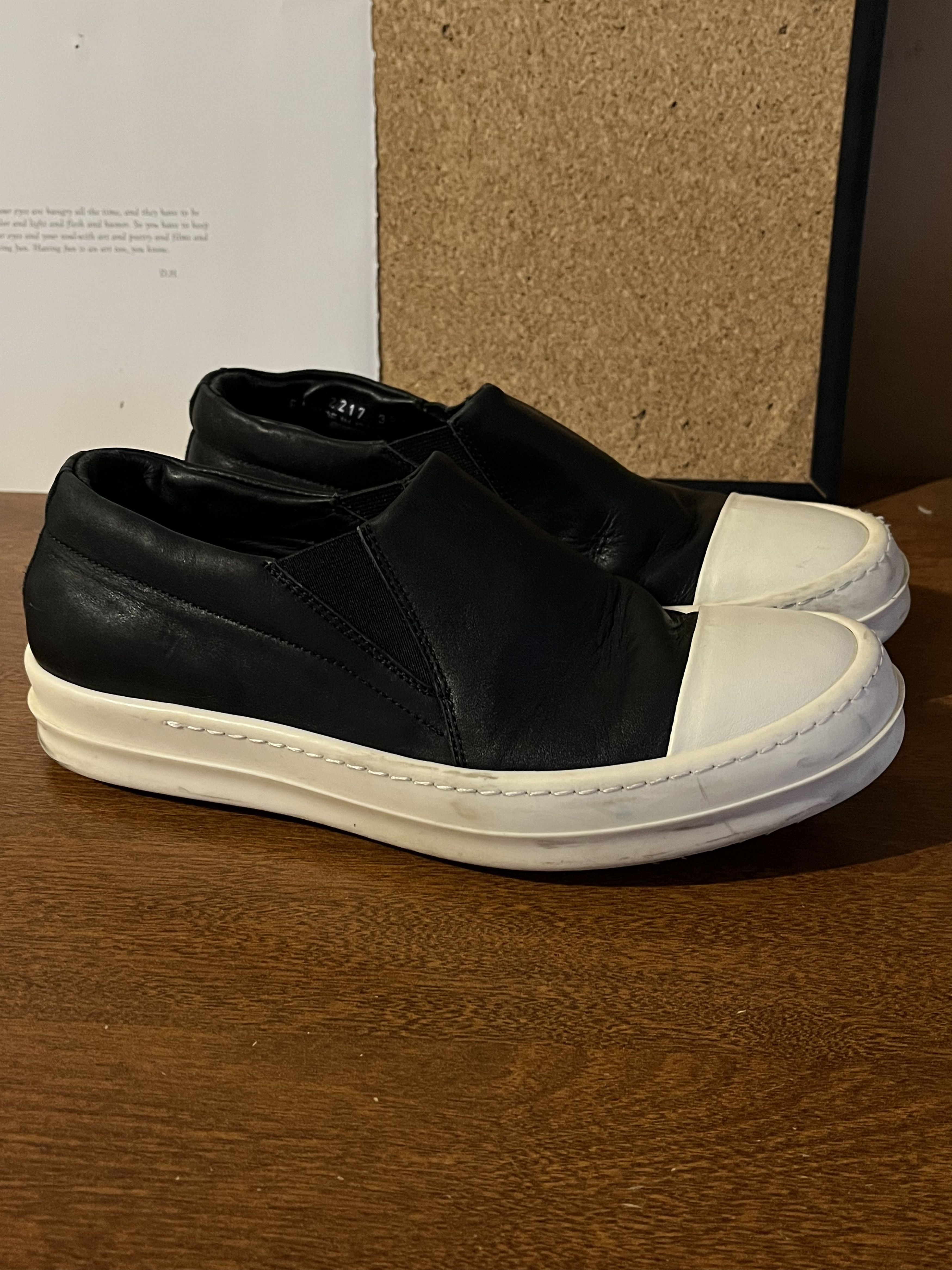 Rick Owens Rick Owens leather slip on sneakers Size US 5 / IT 35 - 1 Thumbnail