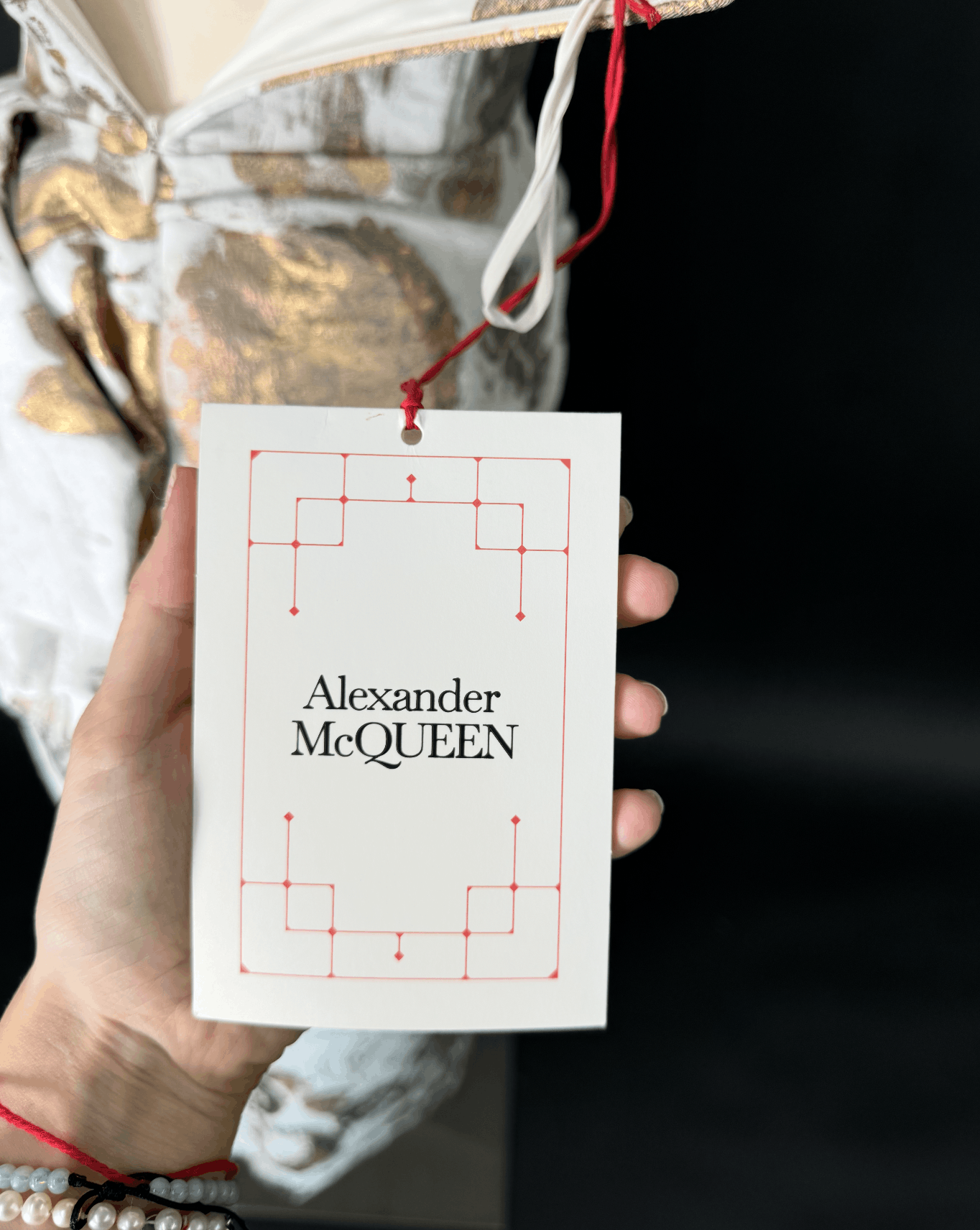 Alexander McQueen US 8 ALEXANDER MCQUEEN Metallic Floral Jacquard Dress Size M / US 6-8 / IT 42-44 - 7 Thumbnail