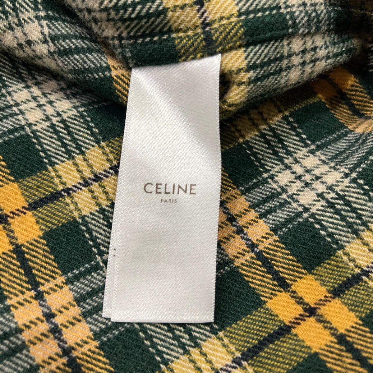 Celine CELINE × Hedi Slimane 2022FW Yellow Plaid Flannel Shirt Size US XXS / EU 40 - 6 Thumbnail