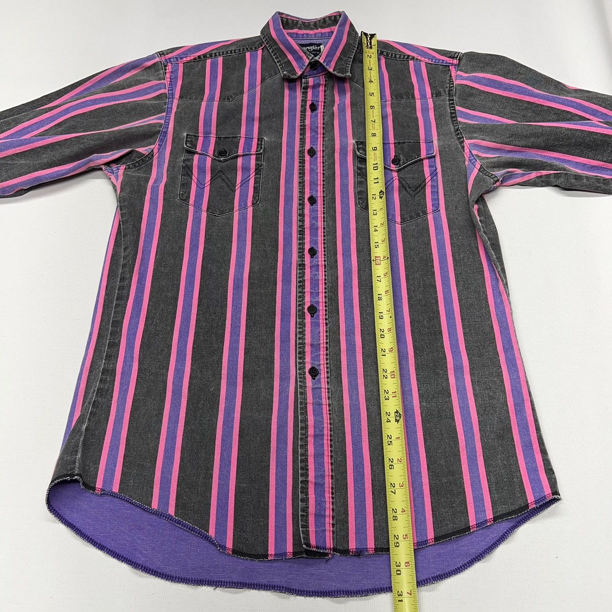 Vintage × Wrangler Wrangler Brushpopper Shirt 15.5 33 Pink Purple Western Rodeo Size US M / EU 48-50 / 2 - 16 Thumbnail