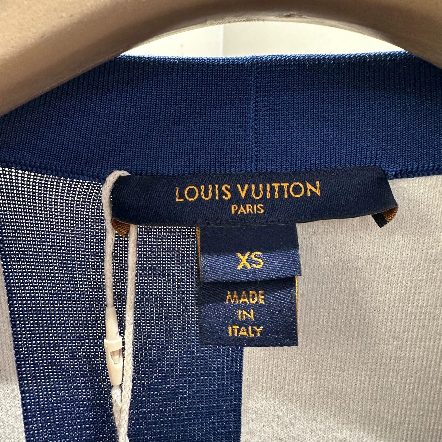 Louis Vuitton LV full logo blue/white short-sleeve knit cardigan silk xs Size XS / US 0-2 / IT 36-38 - 3 Thumbnail