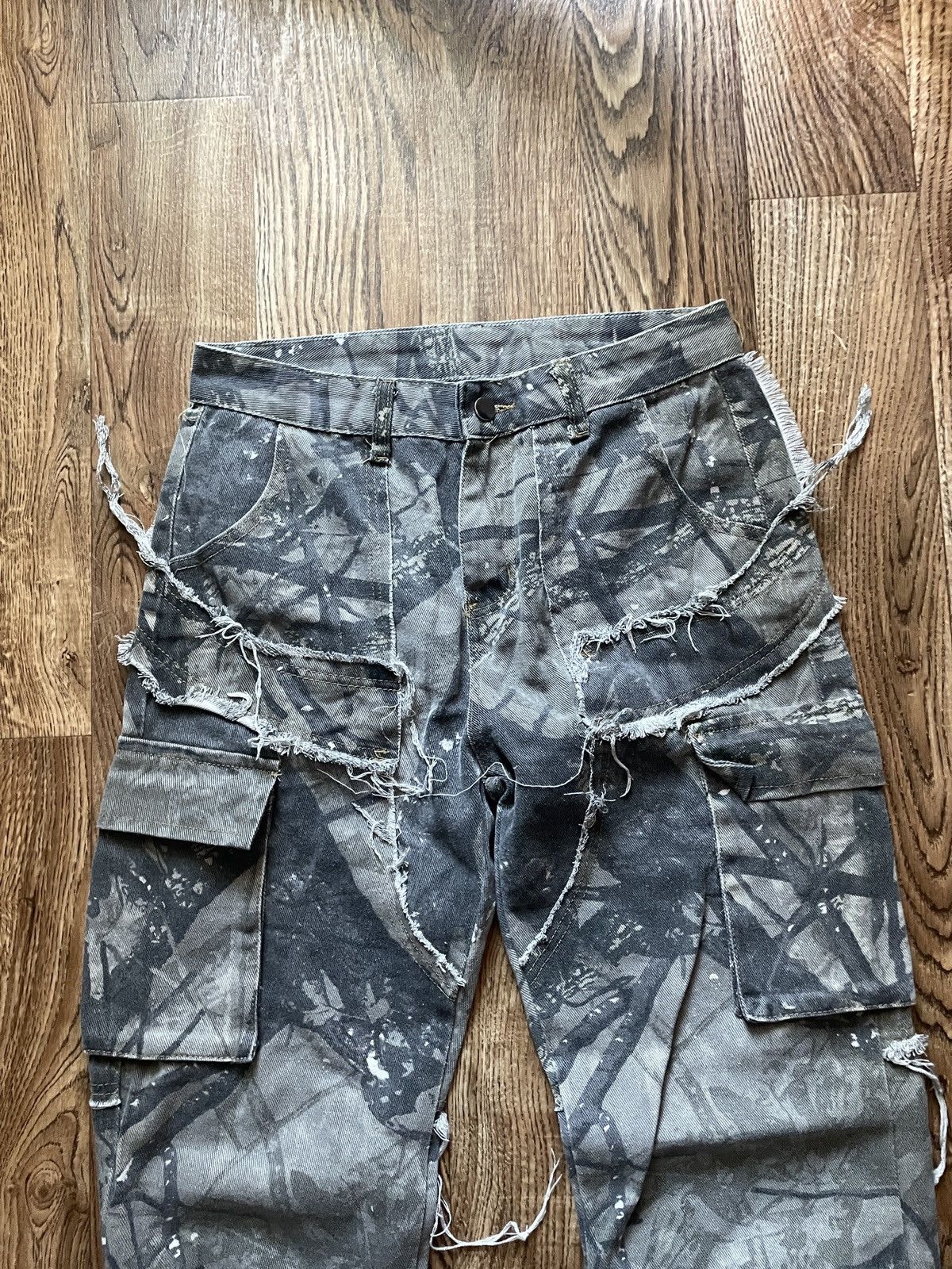 Other Vintage Y2K Parachute Pants Flared Jeans MOM Cargo 90s Size 34" / US 12 / IT 48 - 5 Thumbnail