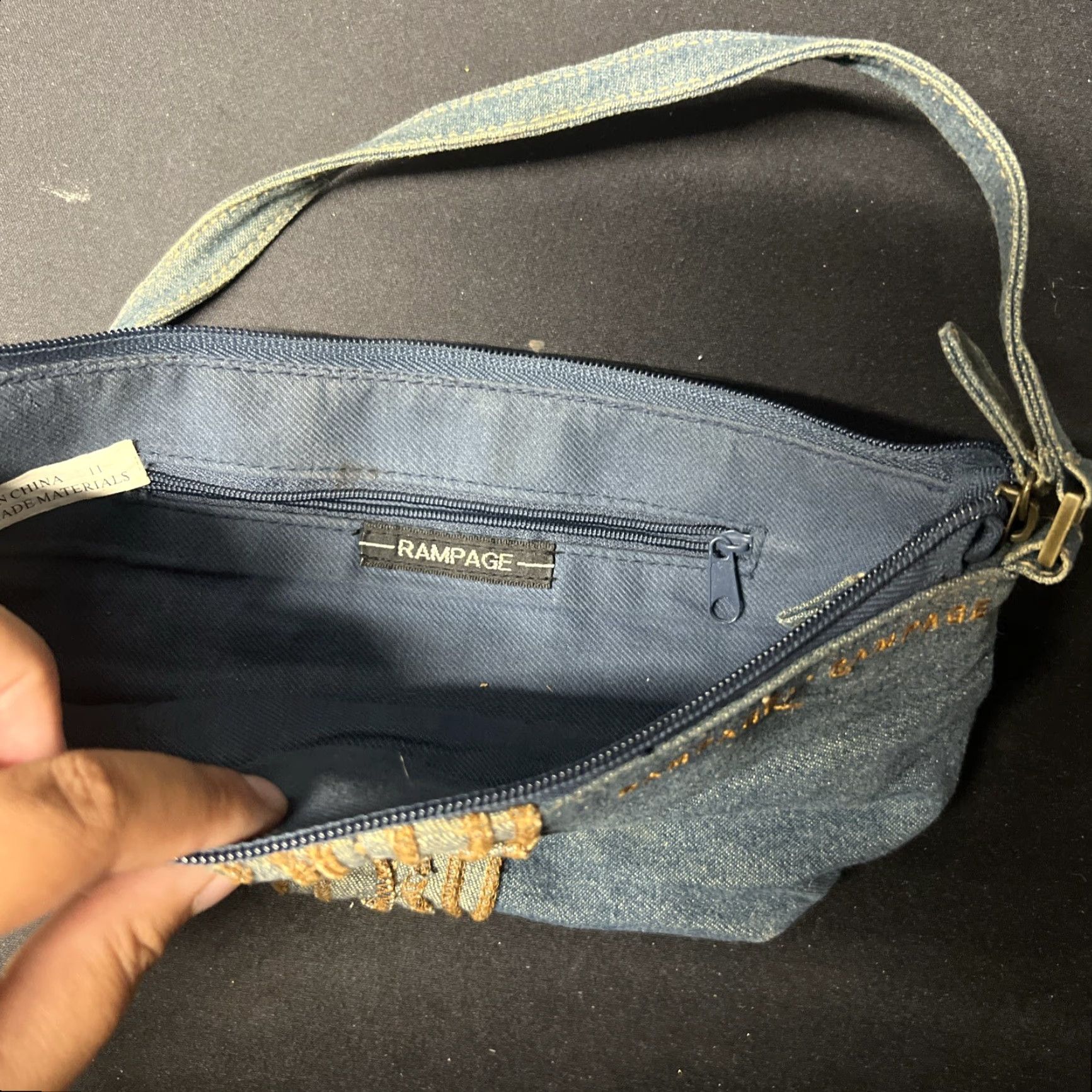 Vintage VINTAGE Rampage Y2k Shoulder Bag Denim Suede Purse Woman Western Bag Size ONE SIZE - 3 Thumbnail