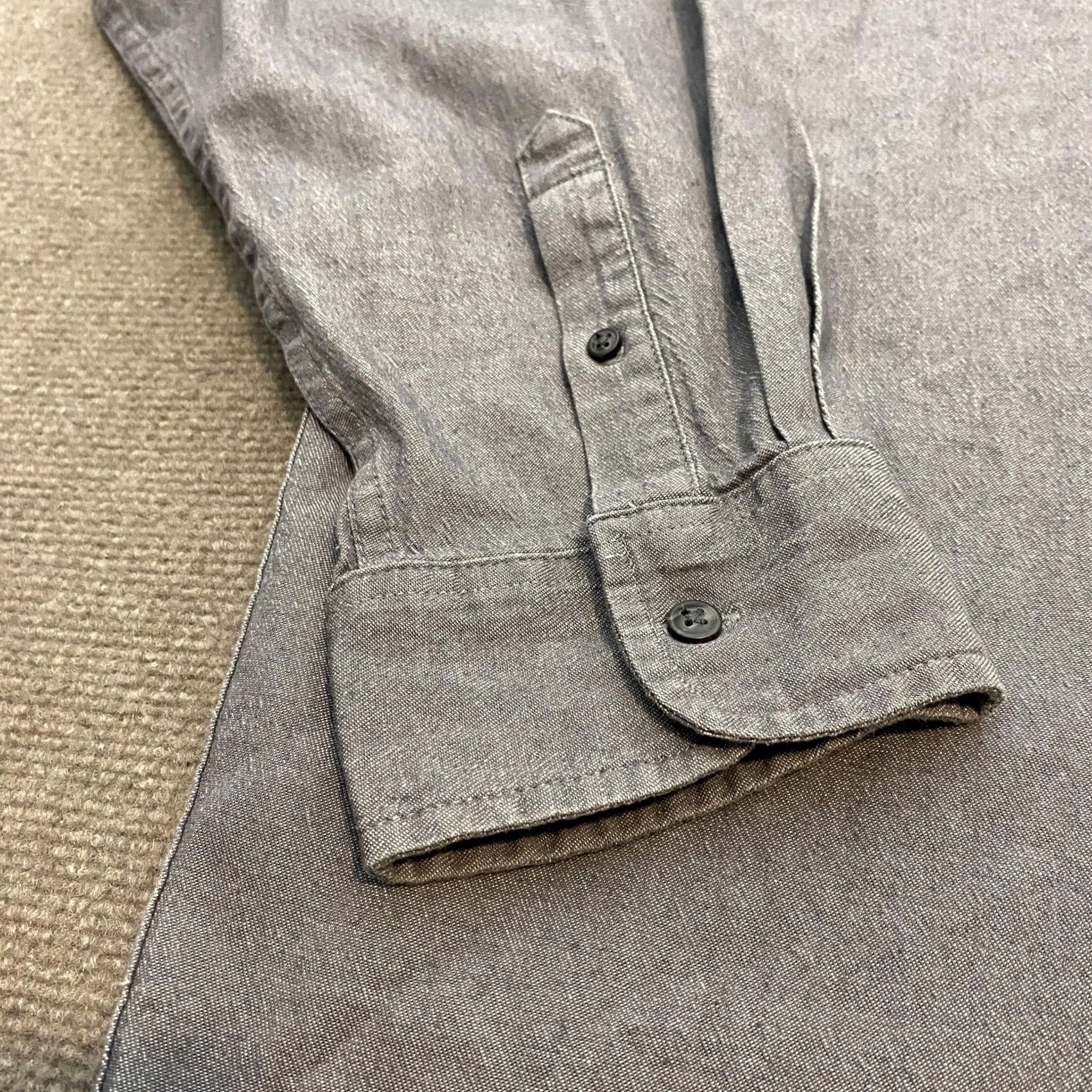 Wrangler Wrangler Shirt Mens 3XL Gray Comfort Flex Stretch Long Sleeve Button Front Top Size US XXL / EU 58 / 5 - 3 Thumbnail