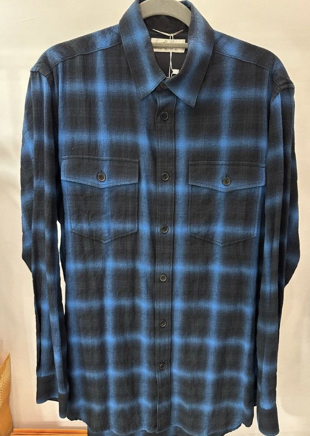 saint laurent red plaid shirt