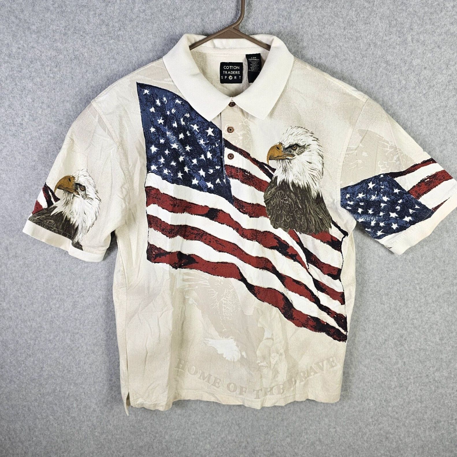 cotton traders sport flag shirt