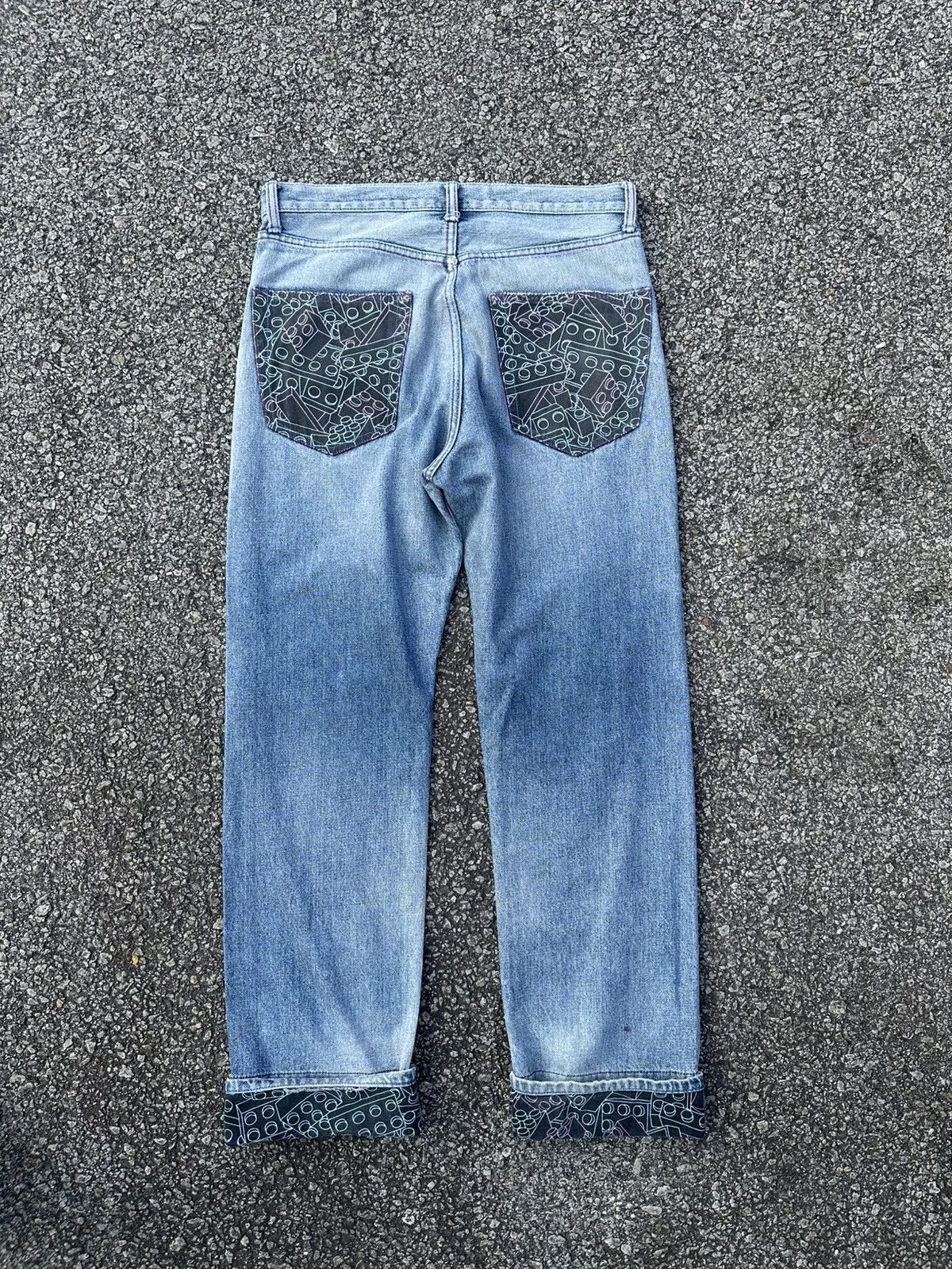 Vintage Crazy Vintage Y2K Baggy Light Wash Distressed Jeans Size US 33 - 2 Thumbnail