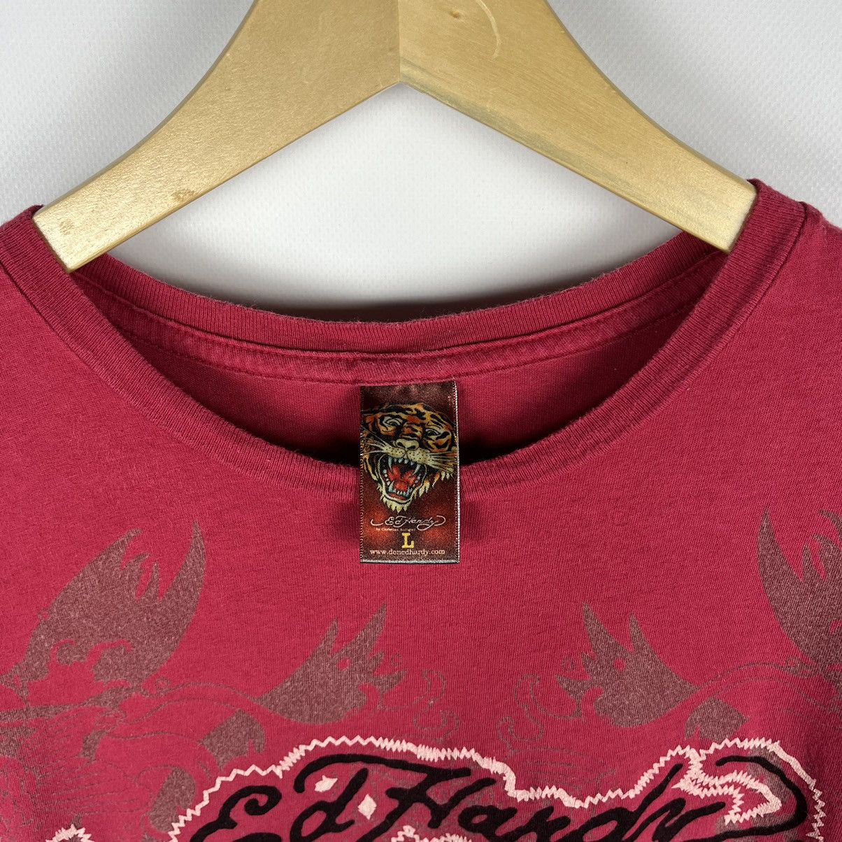 Ed Hardy Vintage Ed Hardy AOP tattoo rare y2k tee 90’s Size US L / EU 52-54 / 3 - 3 Thumbnail