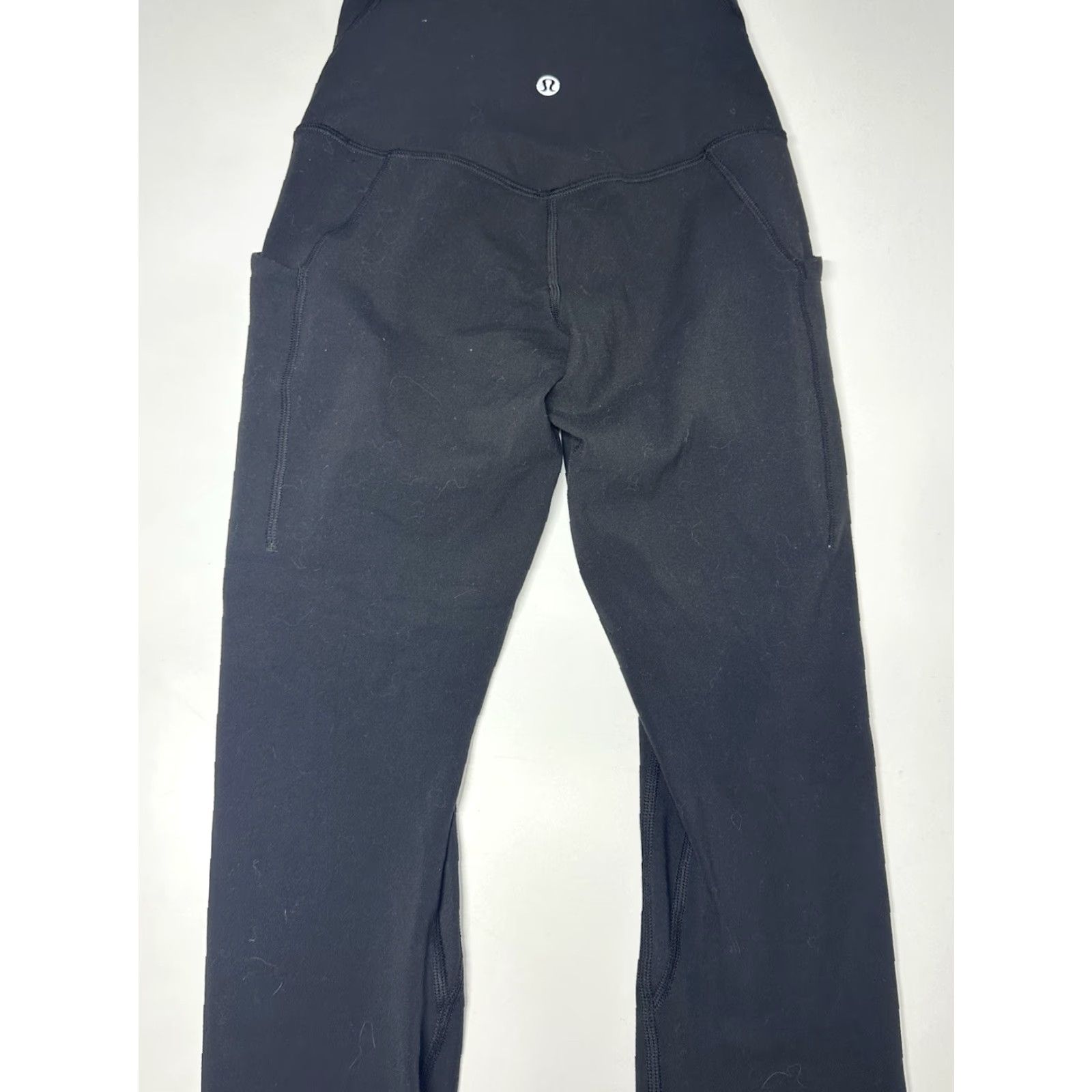 Lululemon Lululemon Power Thru Black High-Rise Leggings Side Pockets Size 2 Womens Athletic Compression Pull On Size 26" / US 2 / IT 38 - 4 Thumbnail