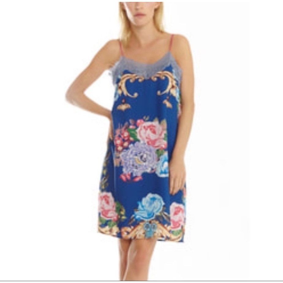 Other Aratta Silent Journey Ines Mini Slip Dress Blue Floral NWOT Size S / US 4 / IT 40 - 20 Thumbnail