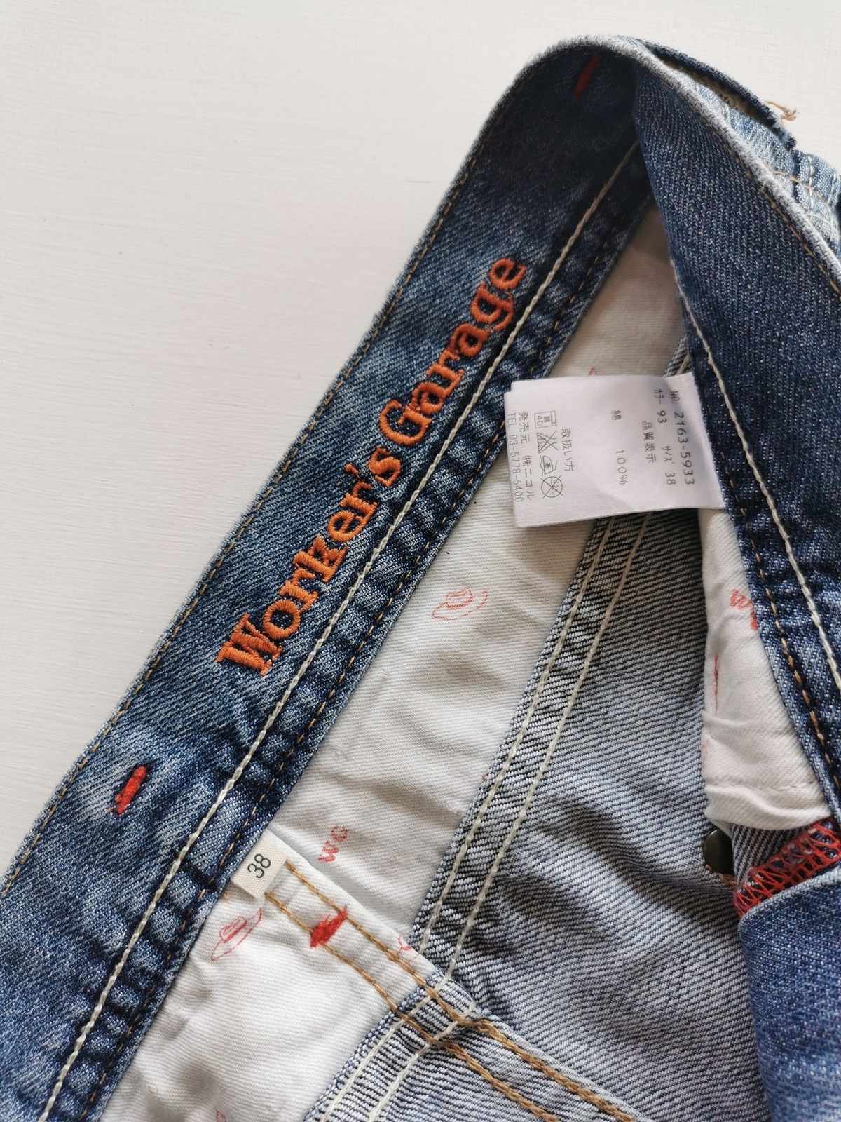 Japanese Brand Workers Garage Patchwork Distressed Denim Jeans Size 29" - 6 Thumbnail