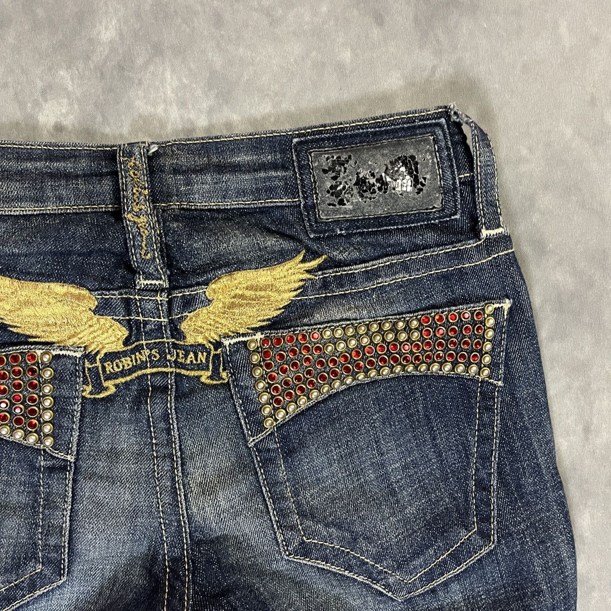 Robins Jeans Robin’s Jean Vintage Studded Crystal Pocket Skinny Jeans Size US 26 / EU 42 - 12 Thumbnail
