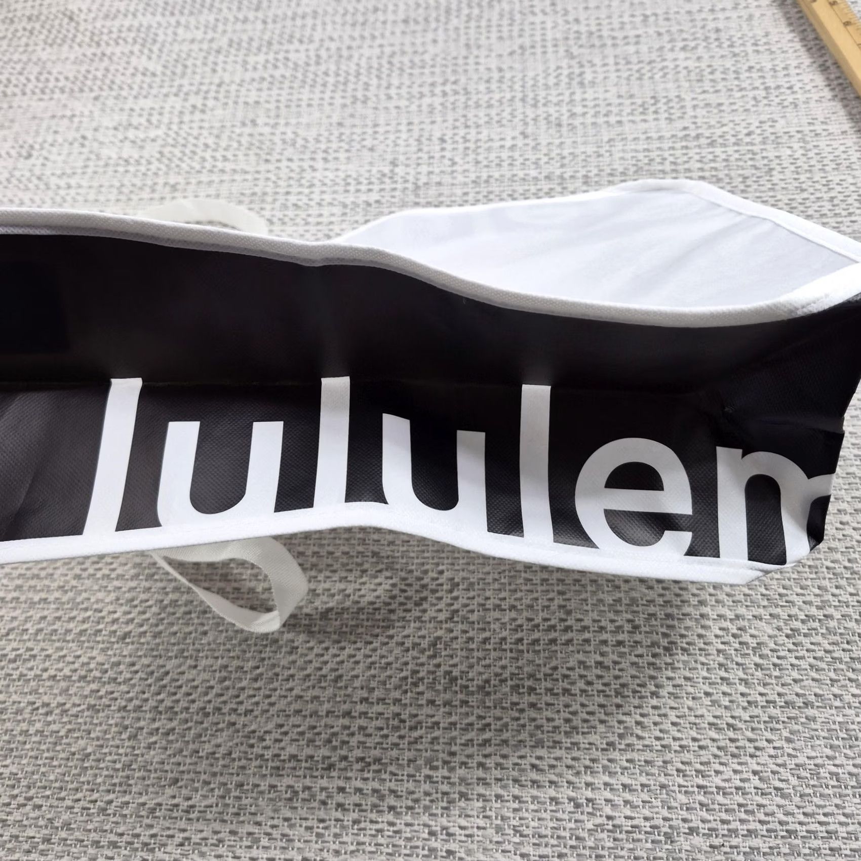 Lululemon Lululemon Tote Bag Womens Large White Recycled Polypropylene Shopper Logo Purse Size ONE SIZE - 7 Thumbnail