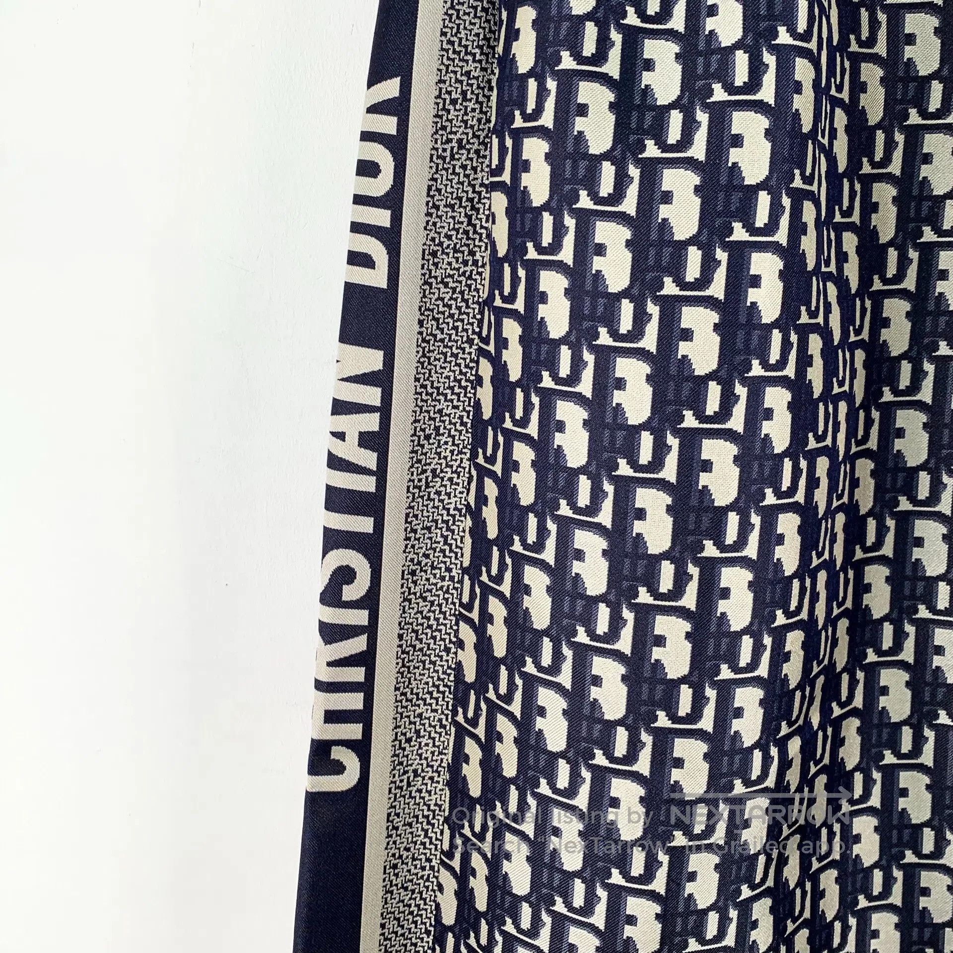 Dior Dior Dark blue logo jacquard full print mulberry silk casu Size US 32 / EU 48 - 4 Thumbnail