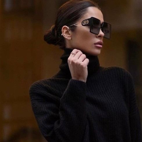 Dior Dior 30MONTAIGNE SU 12A1 Sunglasses Black Square Frame, Grad Size ONE SIZE - 3 Thumbnail