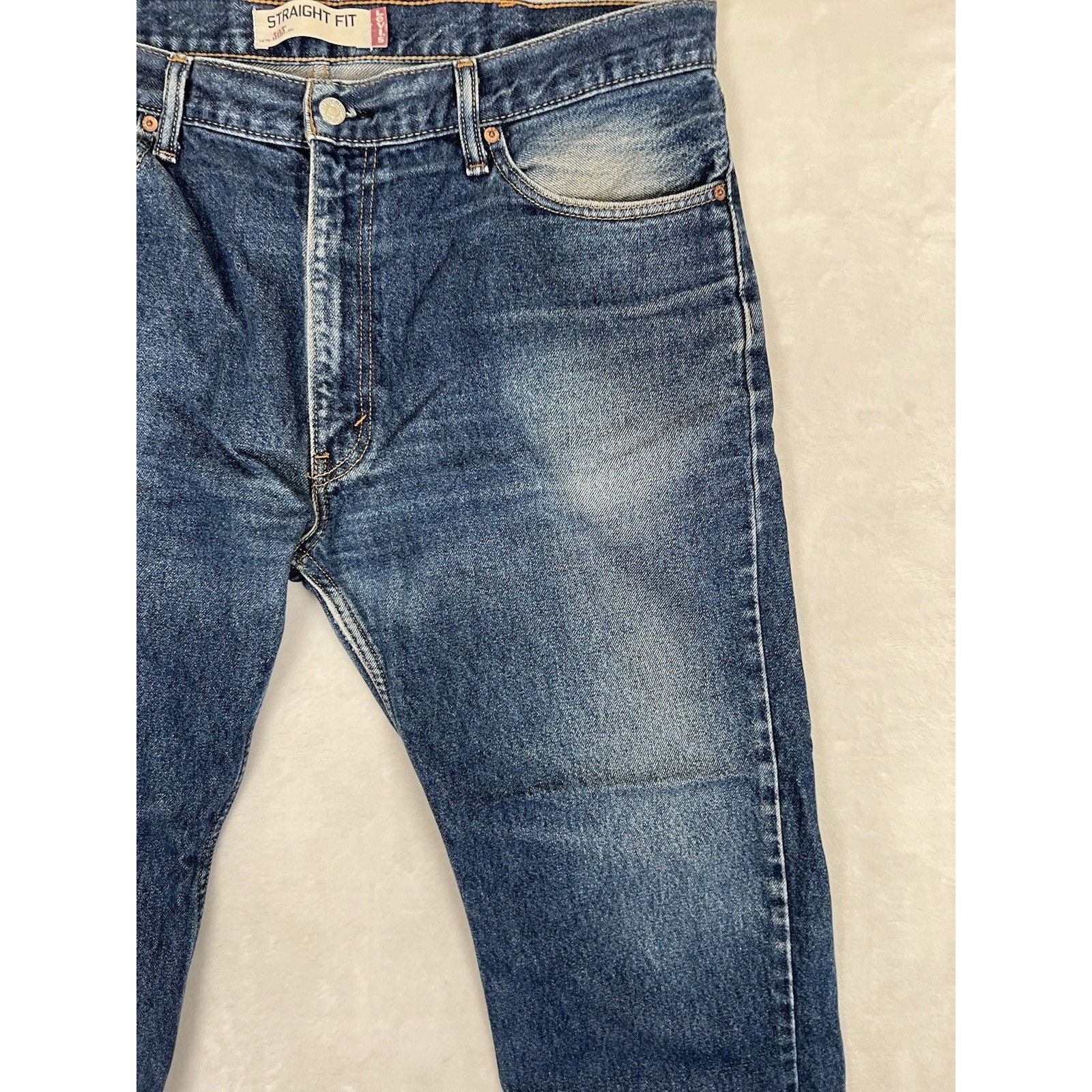 Levi's Vintage Levi’s 505 Blue Denim Jeans Size 40x30 Straight Fit Size US 40 / EU 56 - 3 Thumbnail