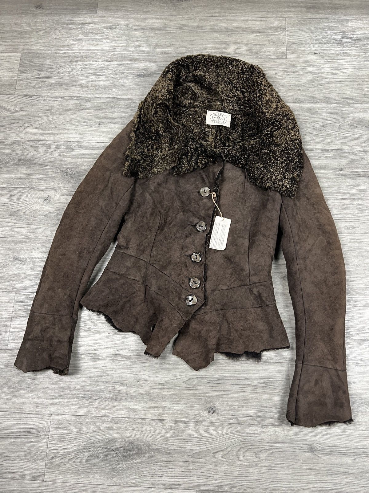 Other Rare Nigel Preston Lambskin Leather Shearling Hooded Jacket Size S / US 4 / IT 40 - 2 Thumbnail