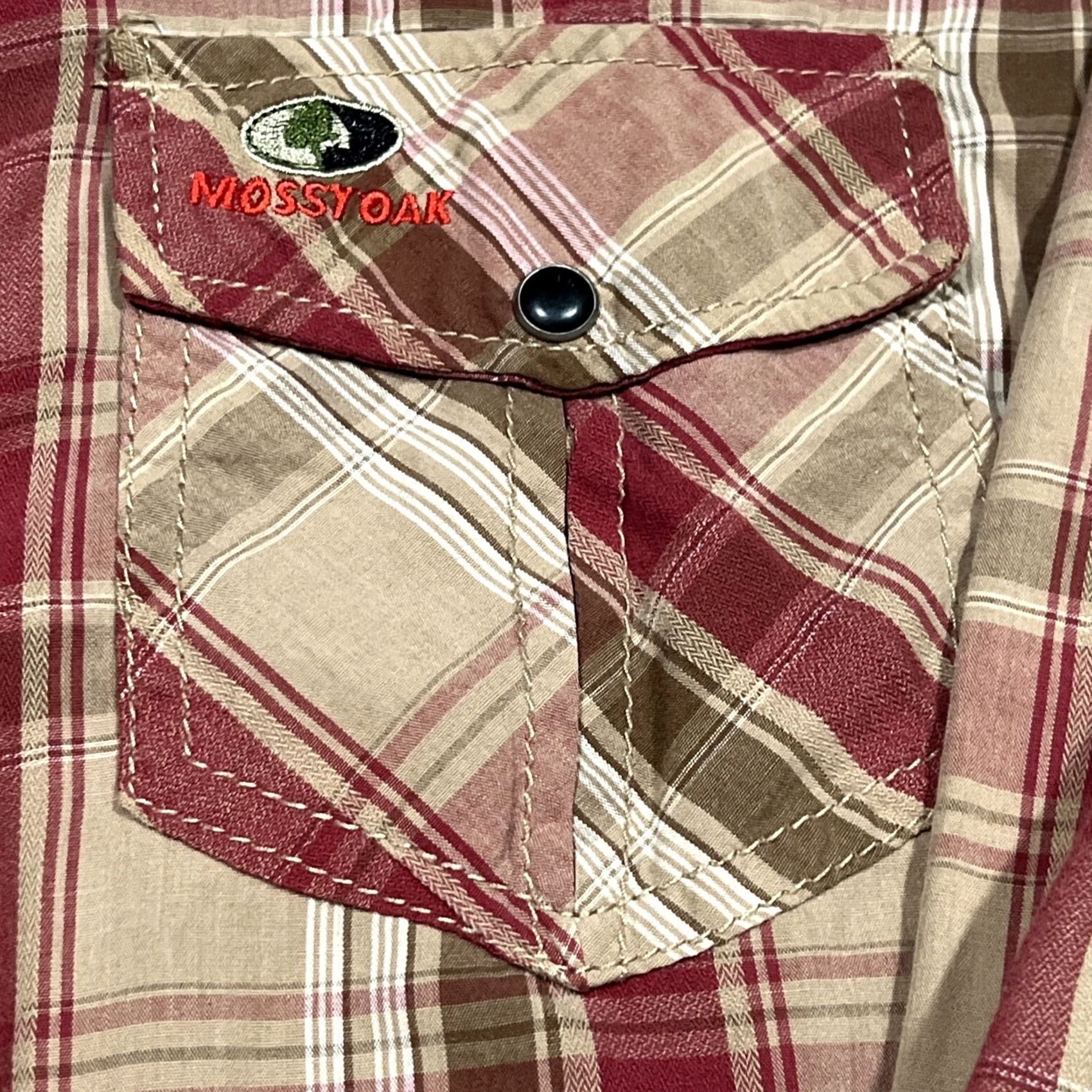 Vintage Mossy Oak Shirt Mens M Red Men Long Sleeve Pearl Snap Plaid Collared Button Size US M / EU 48-50 / 2 - 3 Thumbnail
