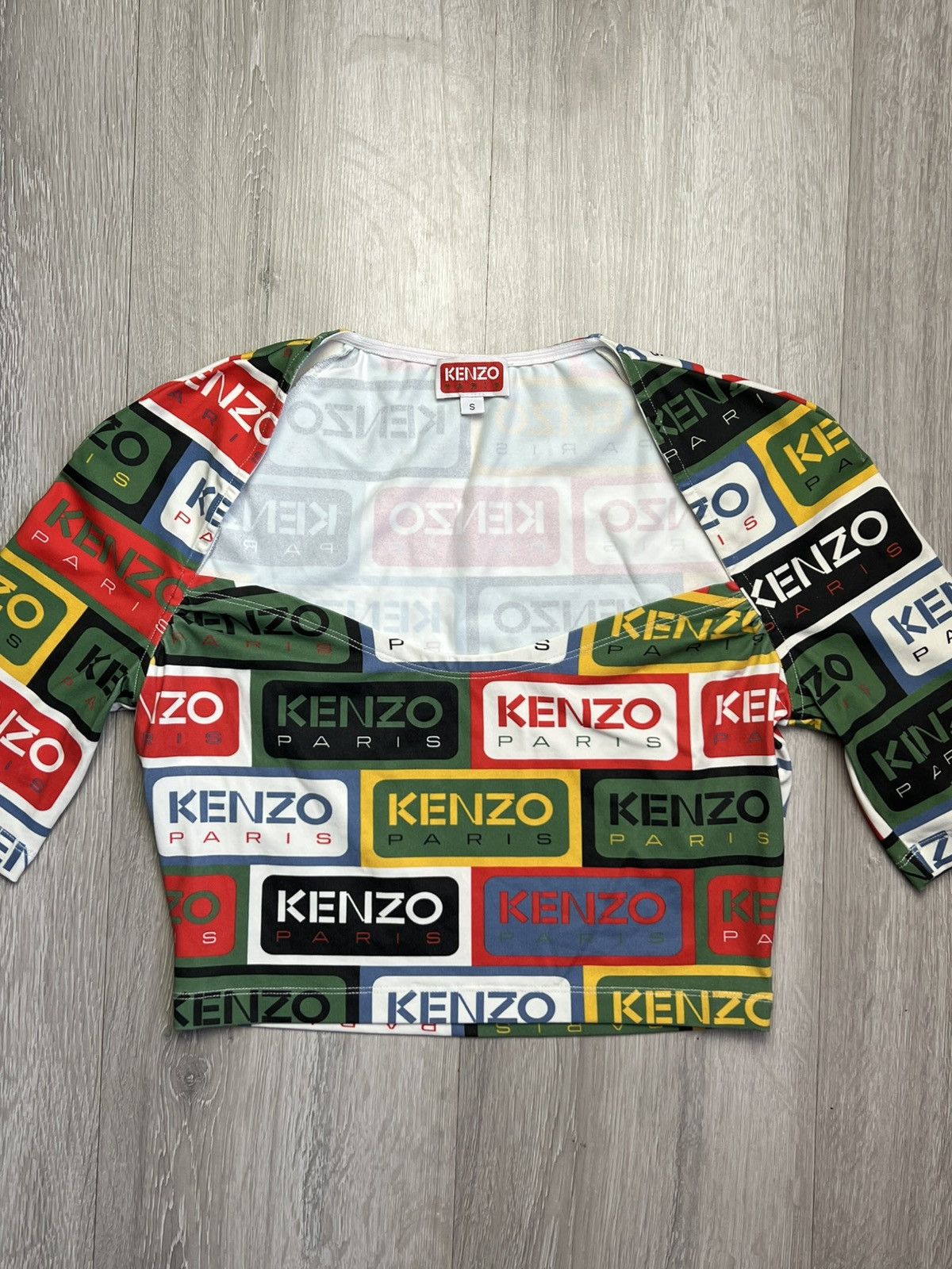 Kenzo Kenzie labels print short top Size S / US 4 / IT 40 - 2 Thumbnail