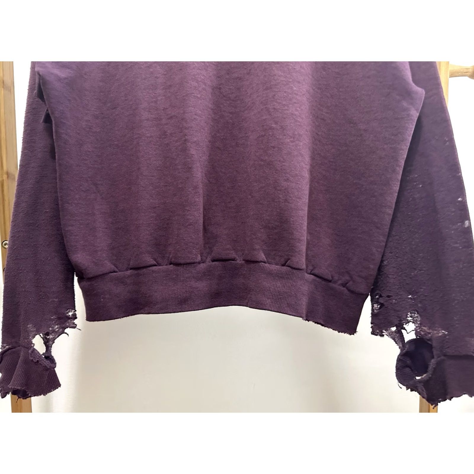 Jerzees VTG 80s Purple Jerzees Sweatshirt XL Distressed Worn Thrashed Burnout Boxy Pullover Men Size US XL / EU 56 / 4 - 6 Thumbnail