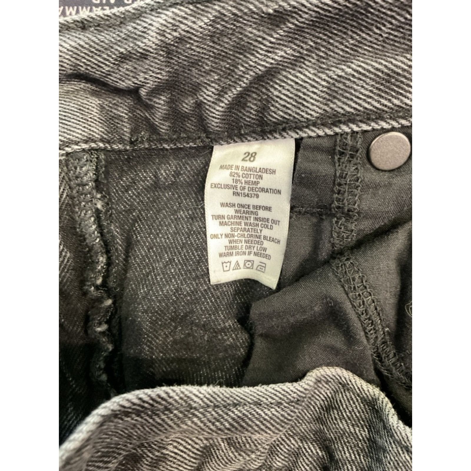 Aeropostale Aeropostale Black Distressed Cutoff Denim Shorts Size US 30 / EU 46 - 3 Thumbnail