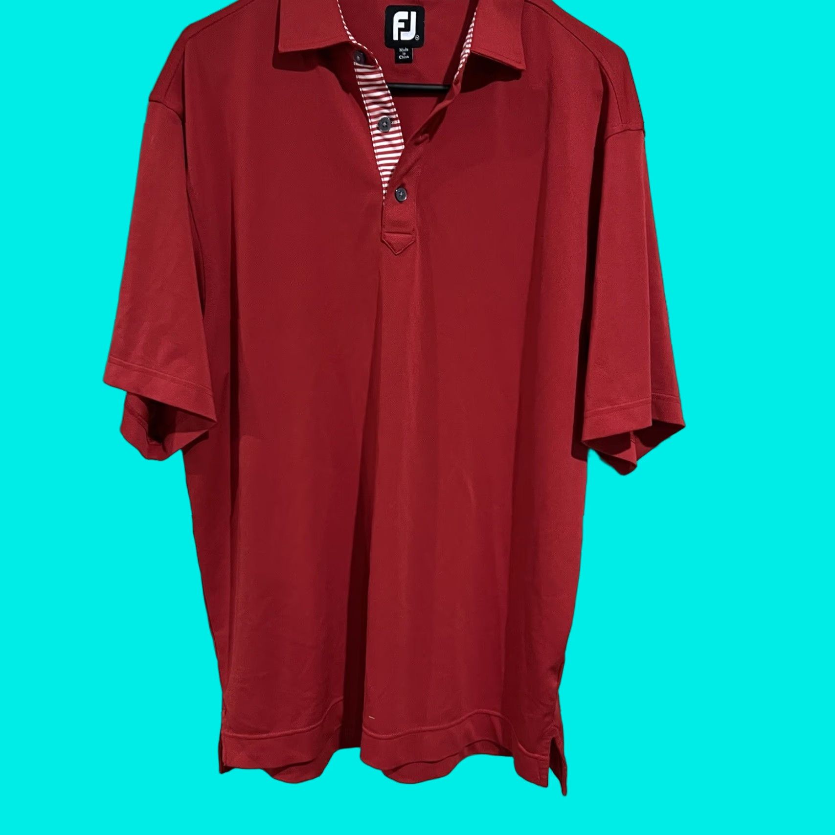 Footjoy Footjoy Men’s Polo Golf Polo Solid Red Men’s Size M Size US M / EU 48-50 / 2 - 1 Thumbnail