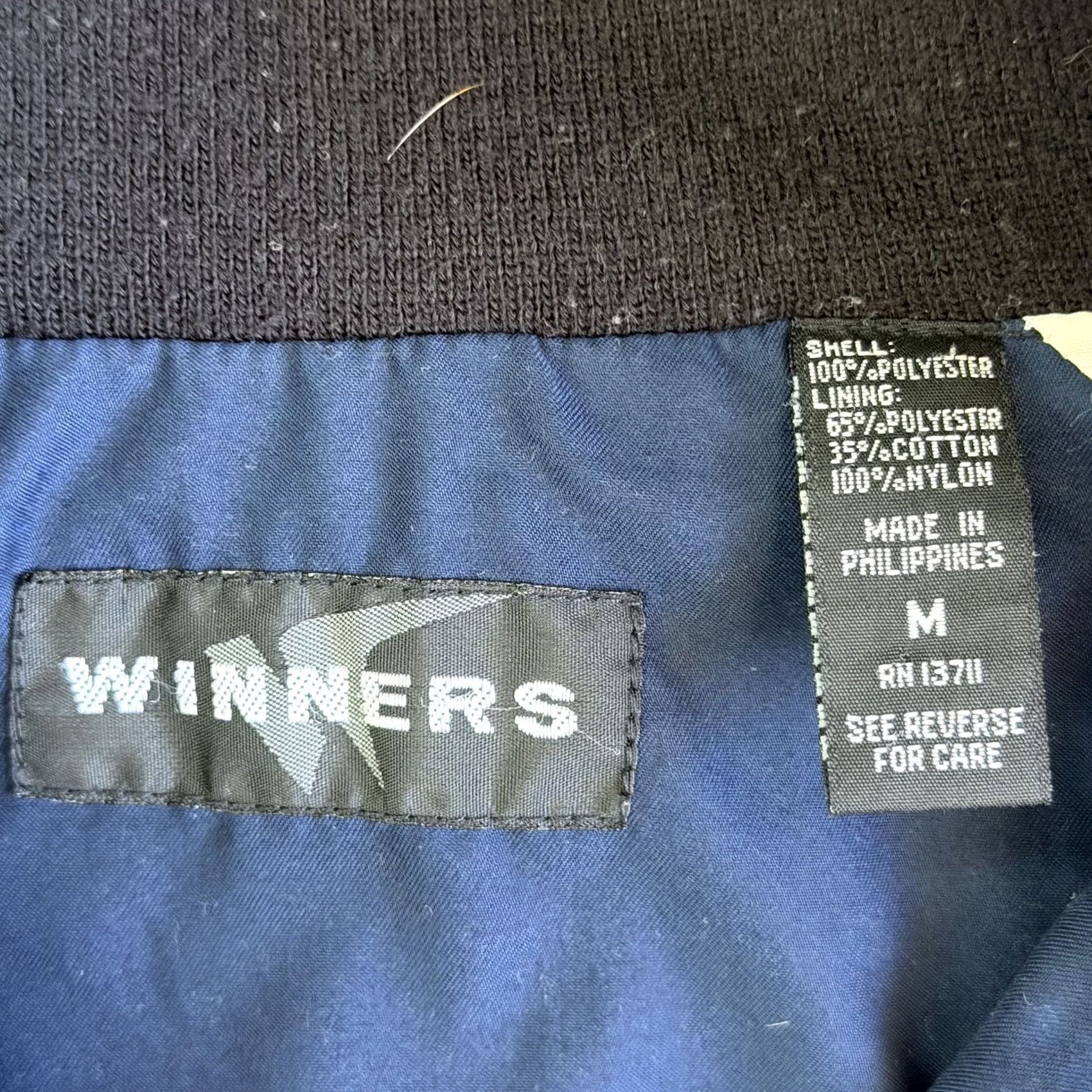 Vintage VINTAGE Winners Track Jacket Mens M Blue Zip Lined Striped Elastic Waist Size US M / EU 48-50 / 2 - 4 Thumbnail