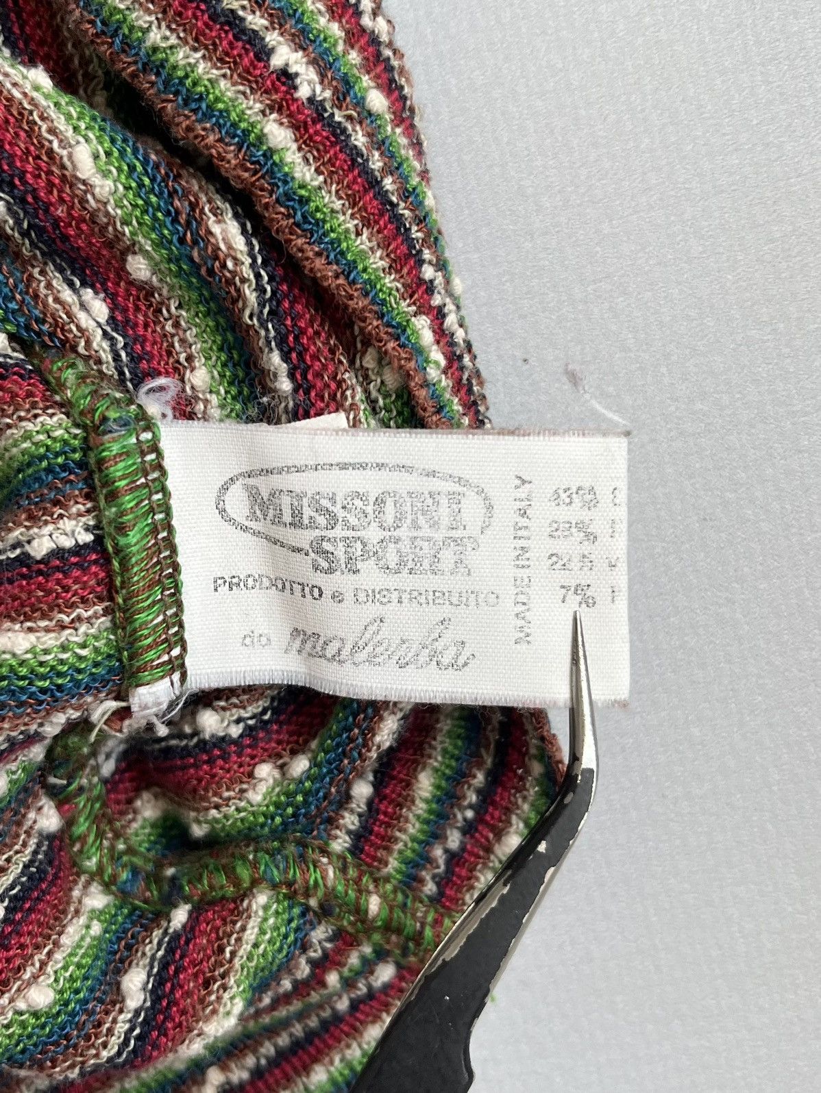 Missoni Vintage Missoni Sport Cotton Nylon Rayon Striped Knit Tee Size M / US 6-8 / IT 42-44 - 6 Thumbnail