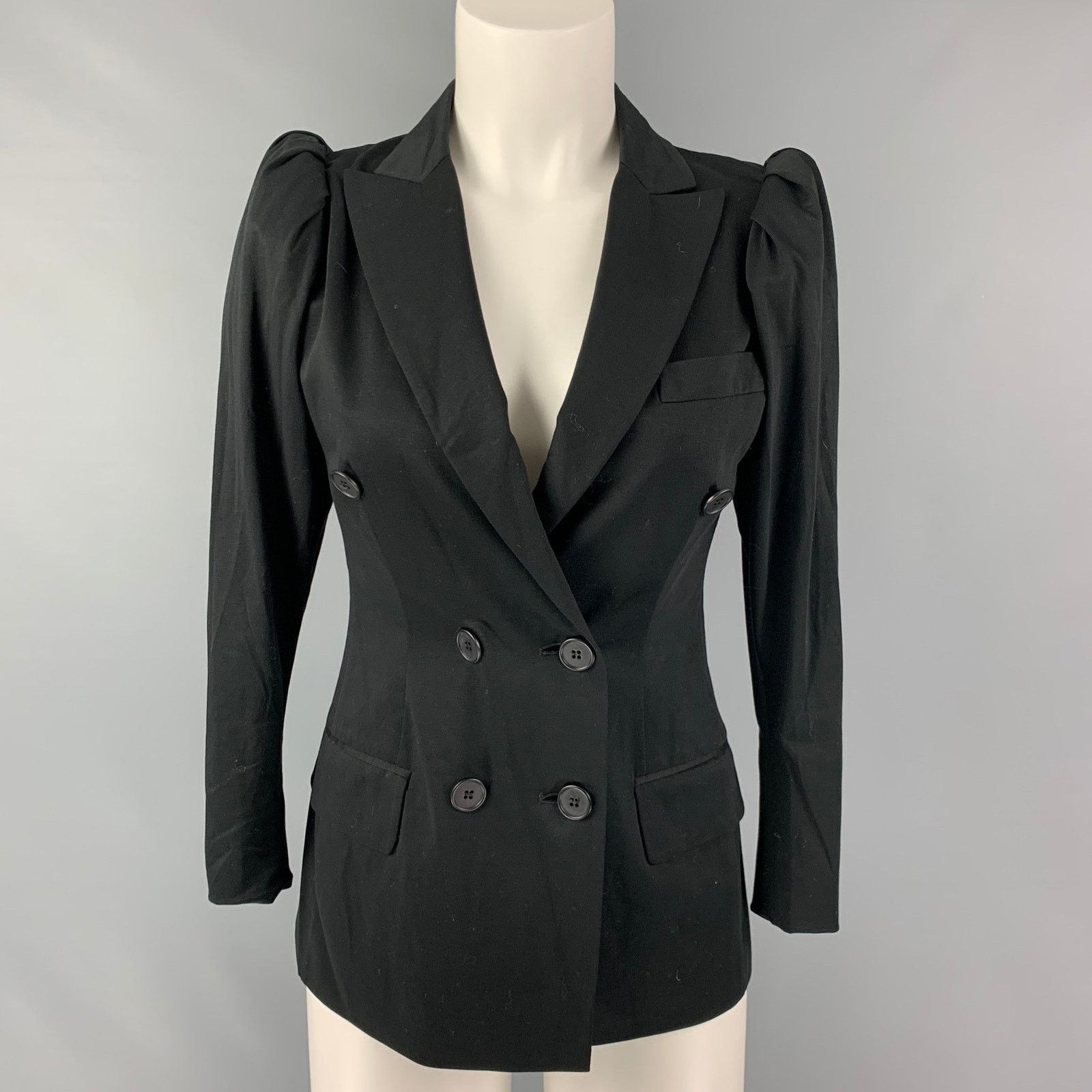 Moschino MOSCHINO Size 8 Black Cotton & Polyester Jacket Size M / US 6-8 / IT 42-44 - 1 Thumbnail