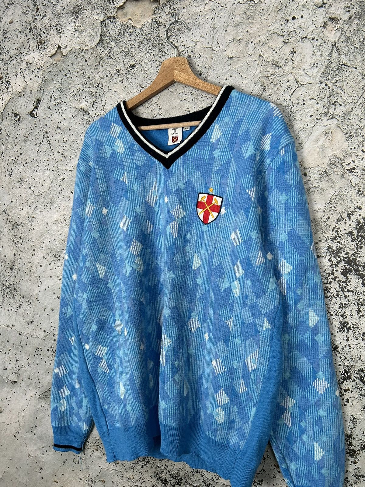 Vintage West Han United Soccer Sweater Knit Football Hype Merch Size US XL / EU 56 / 4 - 2 Thumbnail
