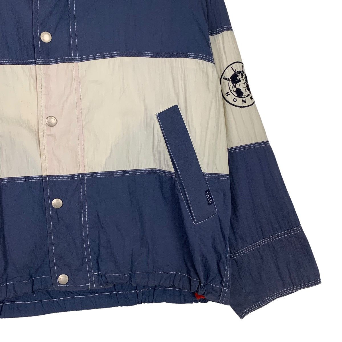 Japanese Brand ELLE Homme Colorblock Hooded Jacket #0432-C20 Size US M / EU 48-50 / 2 - 4 Thumbnail