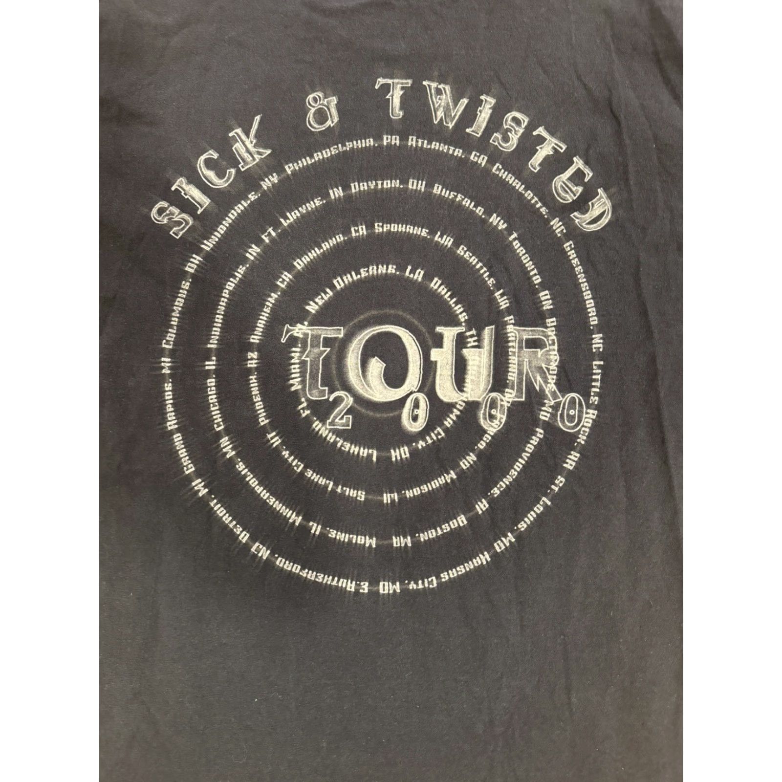 AAA VINTAGE Korn T-Shirt 2000s Nu Metal Rap Goth Band Sick Twisted Tour Size 2XL Black Mens Graphic Tee Band Tee 28-29” Shawl to Hem Size US XXL / EU 58 / 5 - 7 Thumbnail
