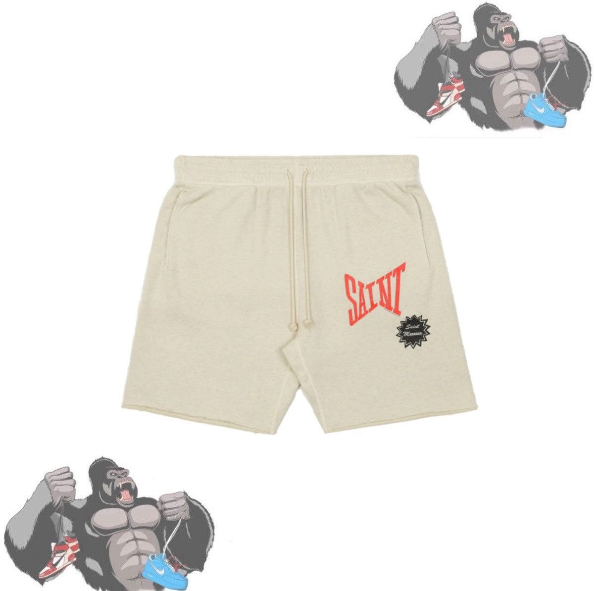 Saint Michael Saint Mxxxxxx Sweat Shorts Size US 32 / EU 48 - 1 Thumbnail