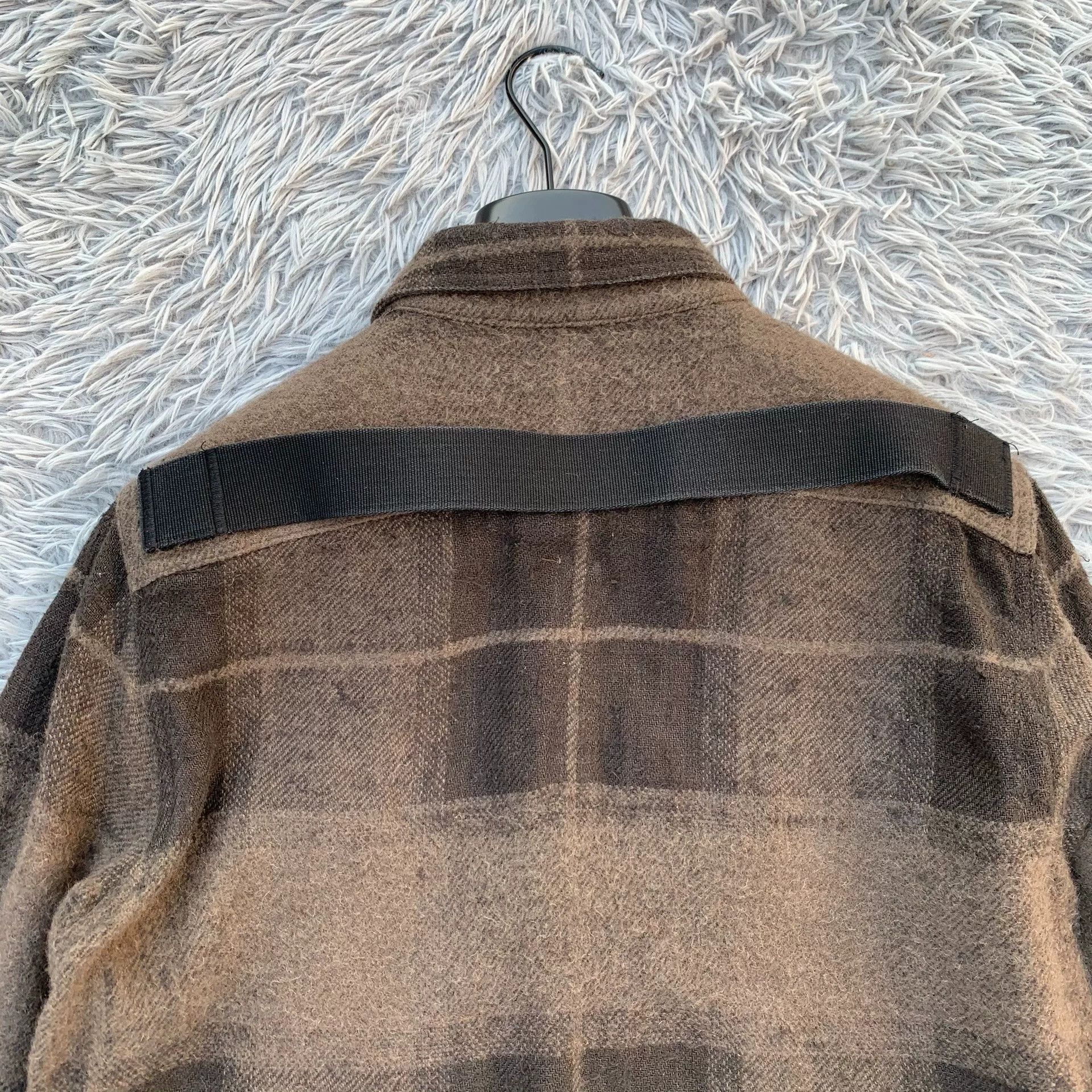 Rick Owens Rick Owens Brown Plaid Wool Shirt Size US M / EU 48-50 / 2 - 4 Thumbnail