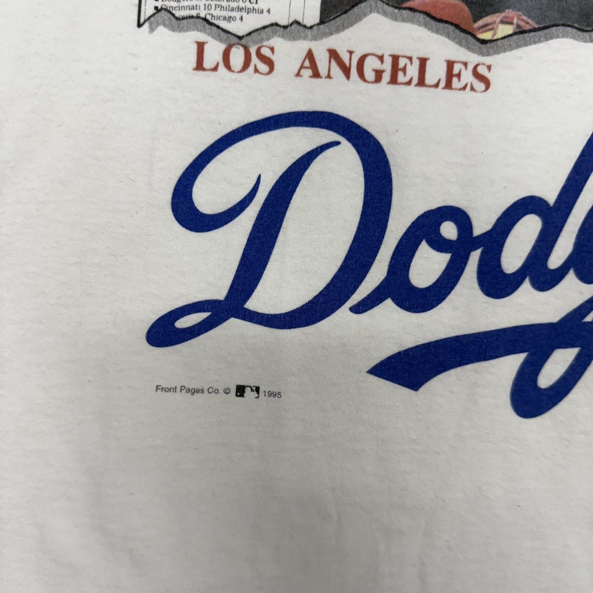 MLB Vintage Hideo Nomo Newspaper Print Tee Size US M / EU 48-50 / 2 - 3 Thumbnail