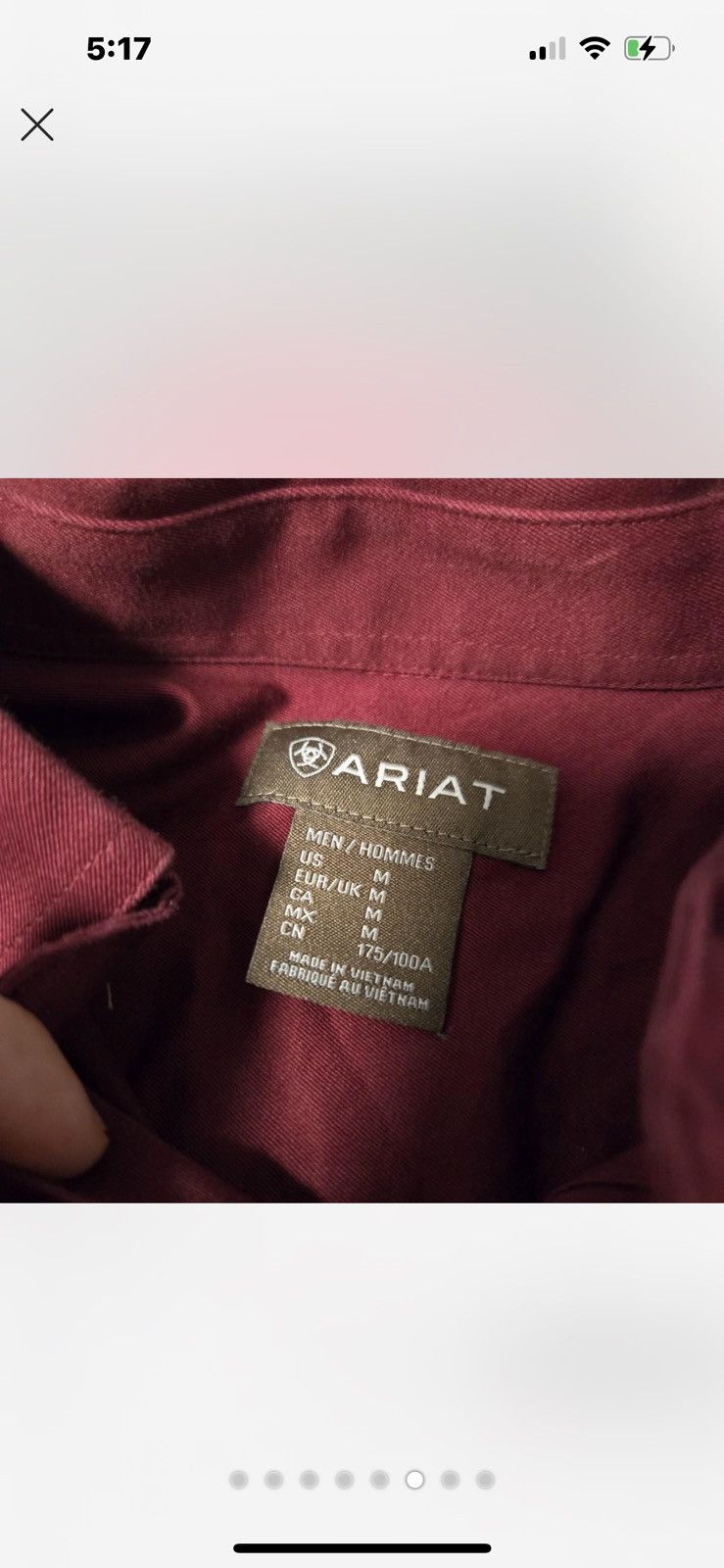 Ariat Ariat burgundy size M Size US M / EU 48-50 / 2 - 4 Thumbnail
