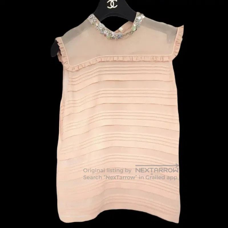 Miu Miu Summer Orange Silk Printed Top .
