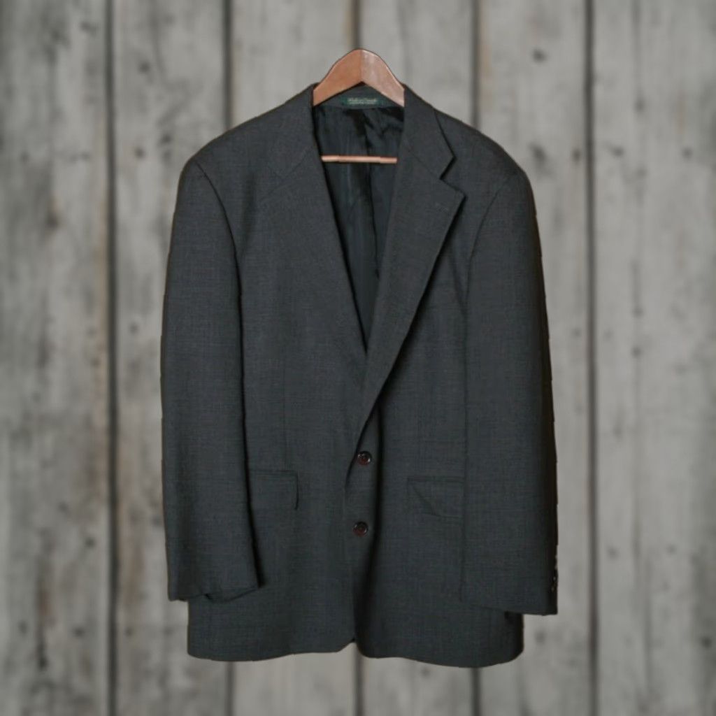 Ralph Lauren VINTAGE Ralph Lauren Polo University Club Blazer Jacket Gray 2-Button Wool 44R Mens Size US XXL / EU 58 / 5 - 1 Thumbnail