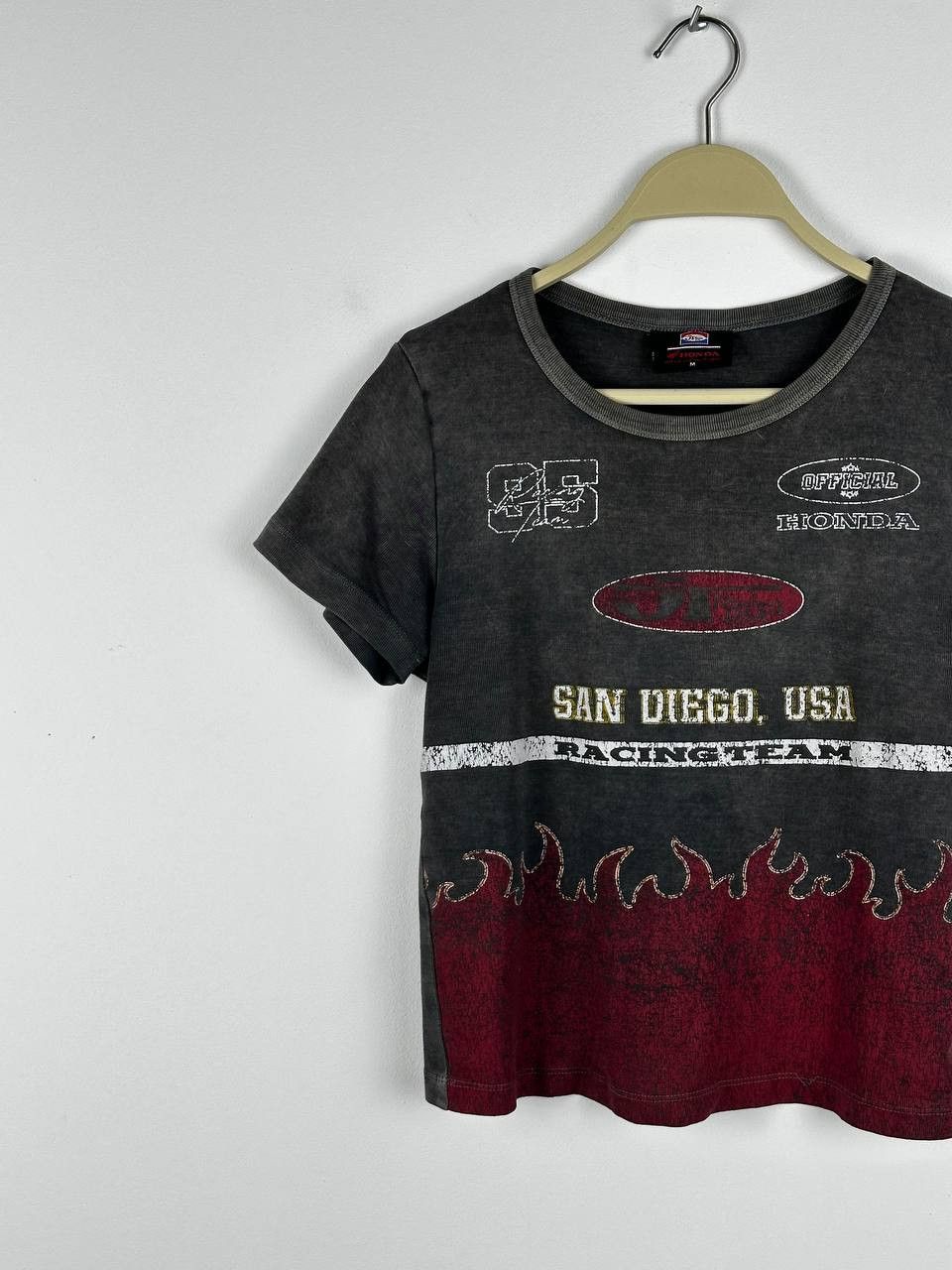 Honda × Vintage Vintage JT Racing Honda Flaming Crop Top Size M / US 6-8 / IT 42-44 - 2 Thumbnail