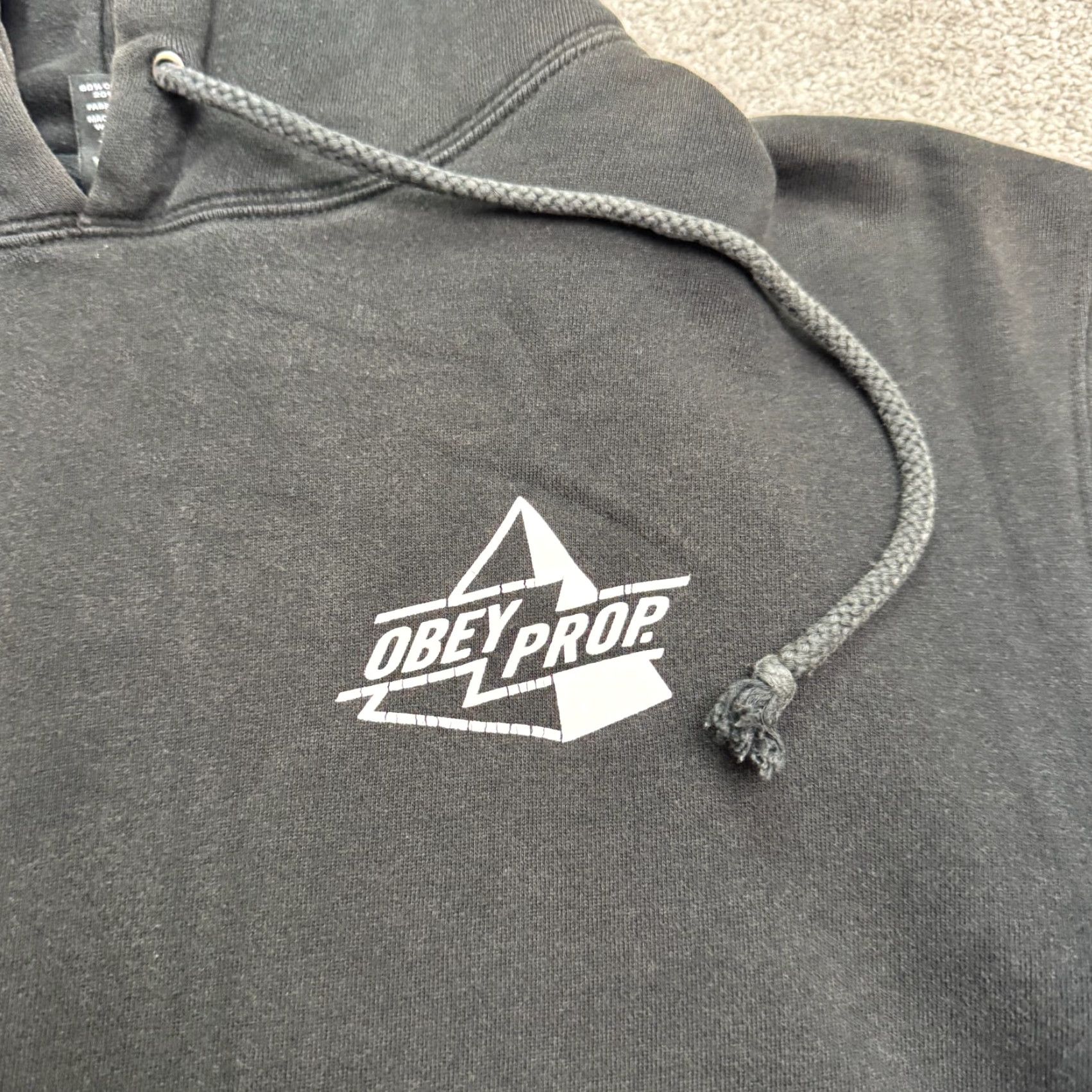 Obey OBEY Hoodie Mens M Black Cotton Polyester Graphic Pullover Sweatshirt Hooded Logo All Seasons Winter Spring Fall Regular Fit Size US M / EU 48-50 / 2 - 7 Thumbnail