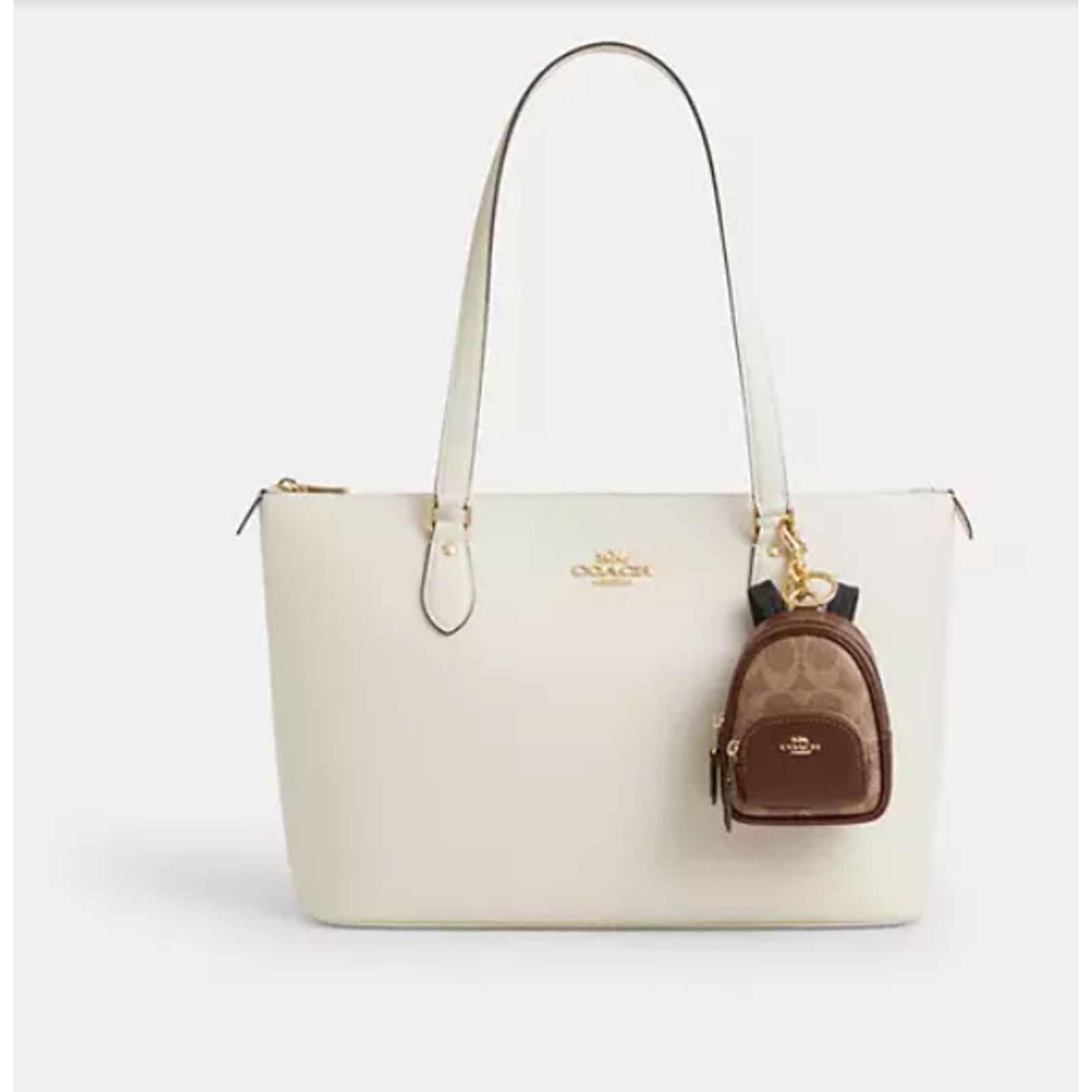Coach Coach Mini Court Backpack Bag Charm Keychain In Brown NWT Size ONE SIZE - 6 Thumbnail