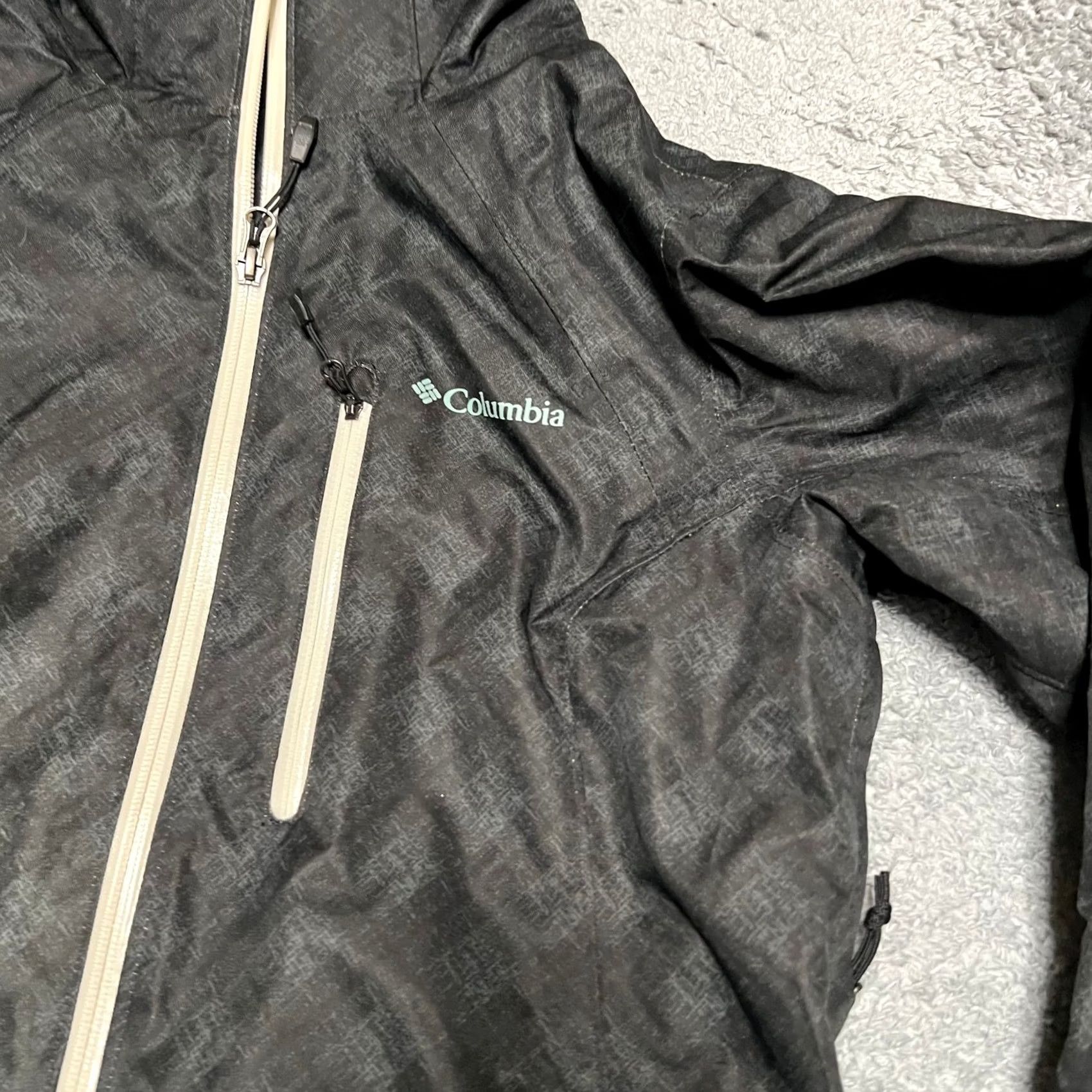 Rains Columbia Jacket Womens Medium Black Gray Nylon Rain Coat Shell Jacket M Women Black Gray Nylon Rain Coat Size M / US 6-8 / IT 42-44 - 2 Thumbnail