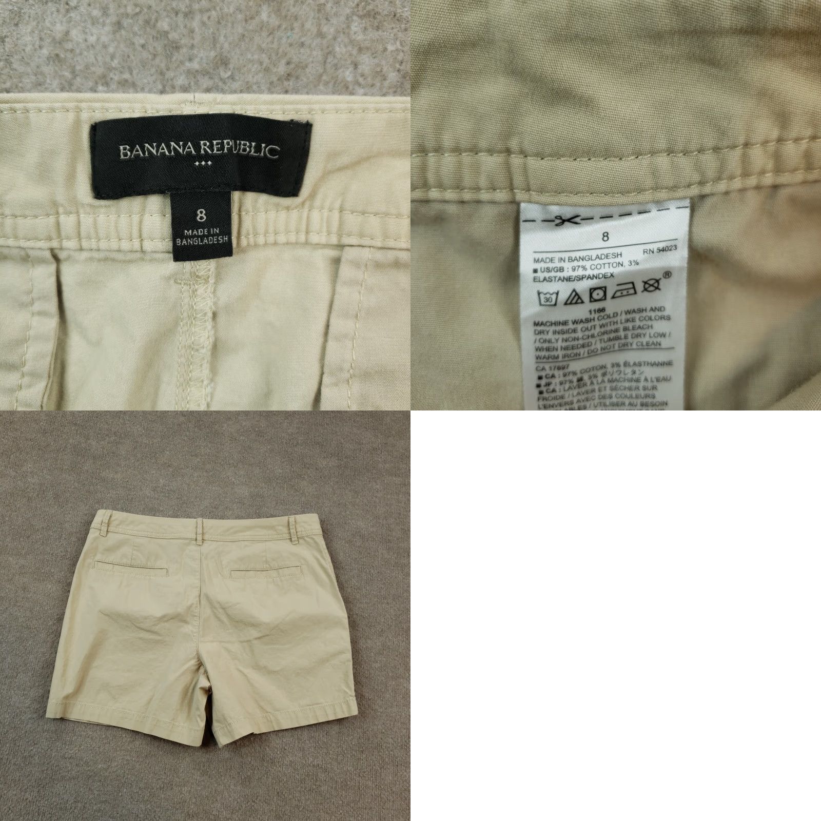 Banana Republic Banana Republic Women's Beige Chino Shorts, Size 8, Mid Rise, Stretch Size 30" / US 8 / IT 44 - 8 Thumbnail