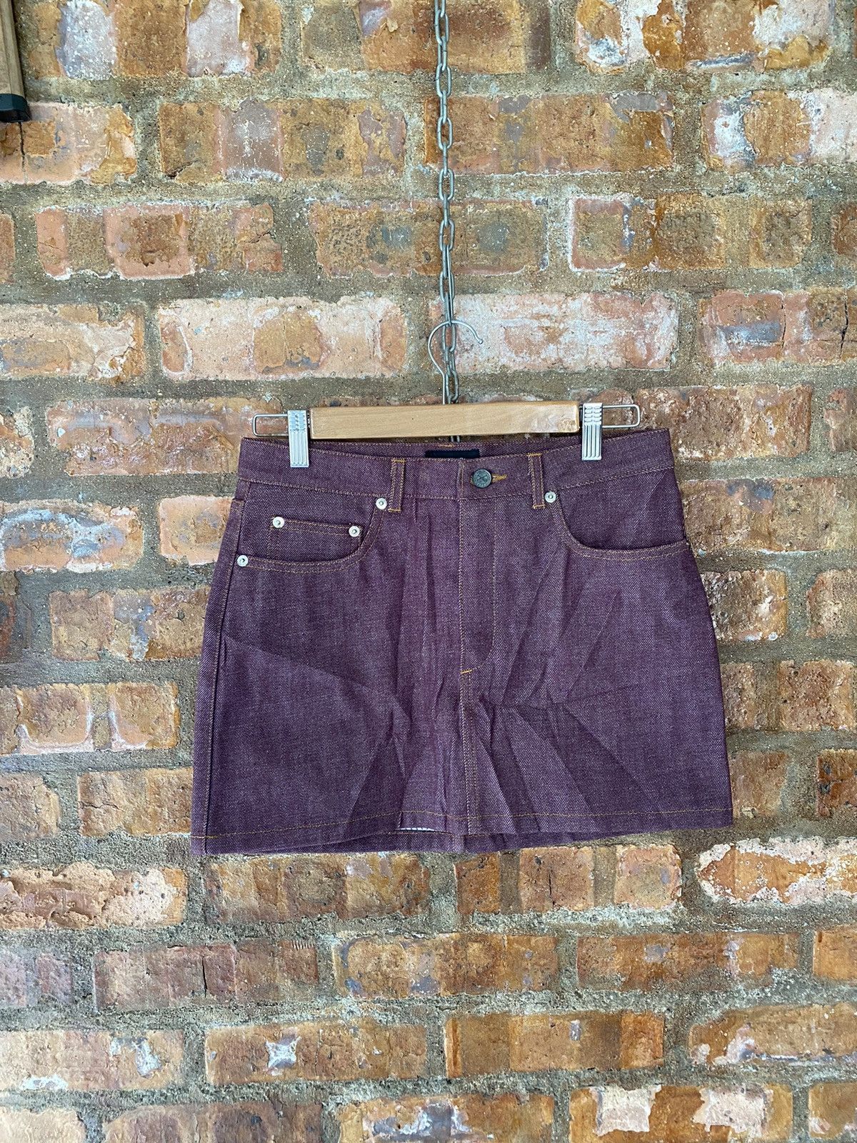 A.P.C. AW2001 APC raw denim skirt Size 29" - 2 Thumbnail